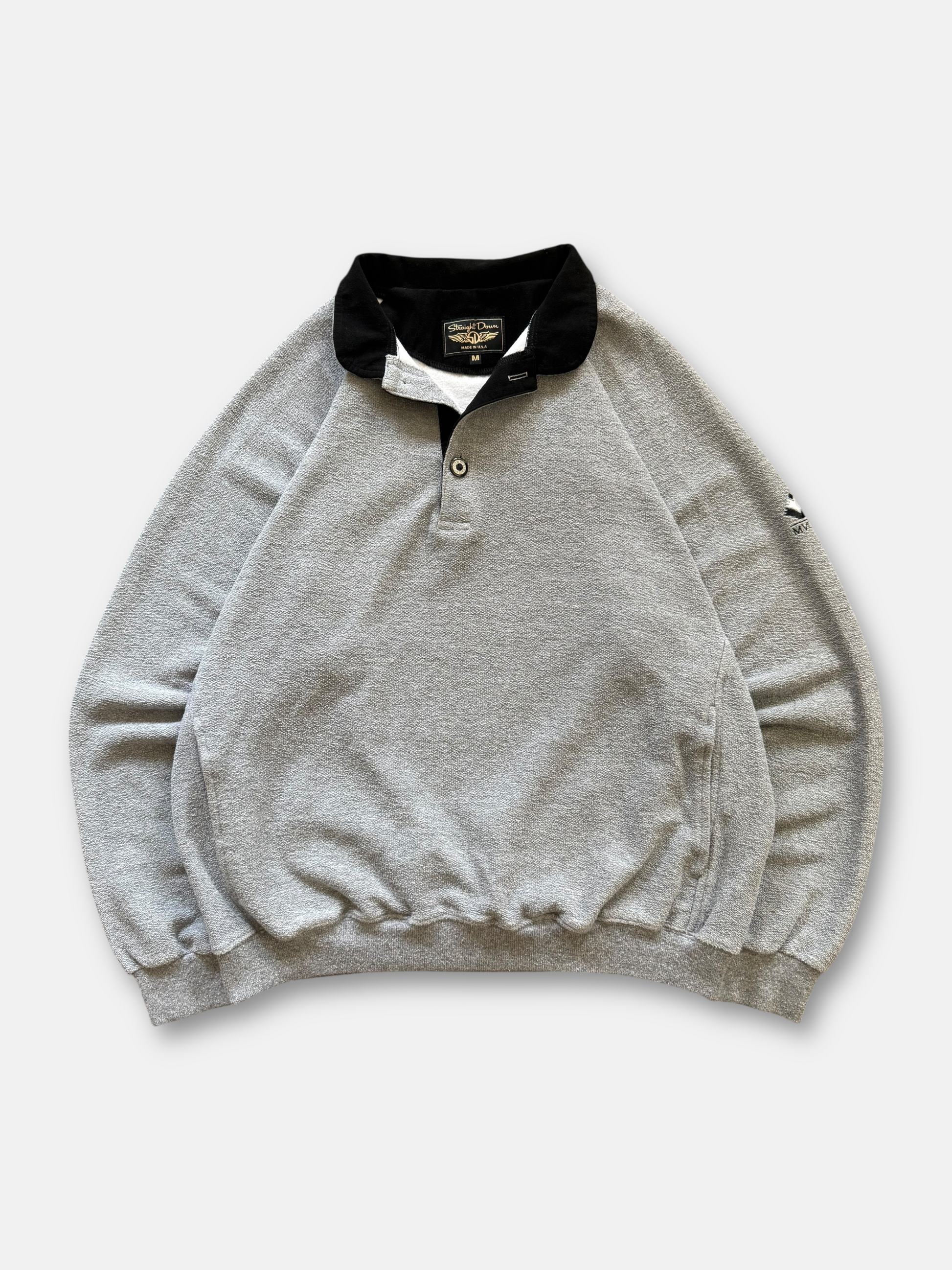 90s Straight Down Henley Pullover (M)