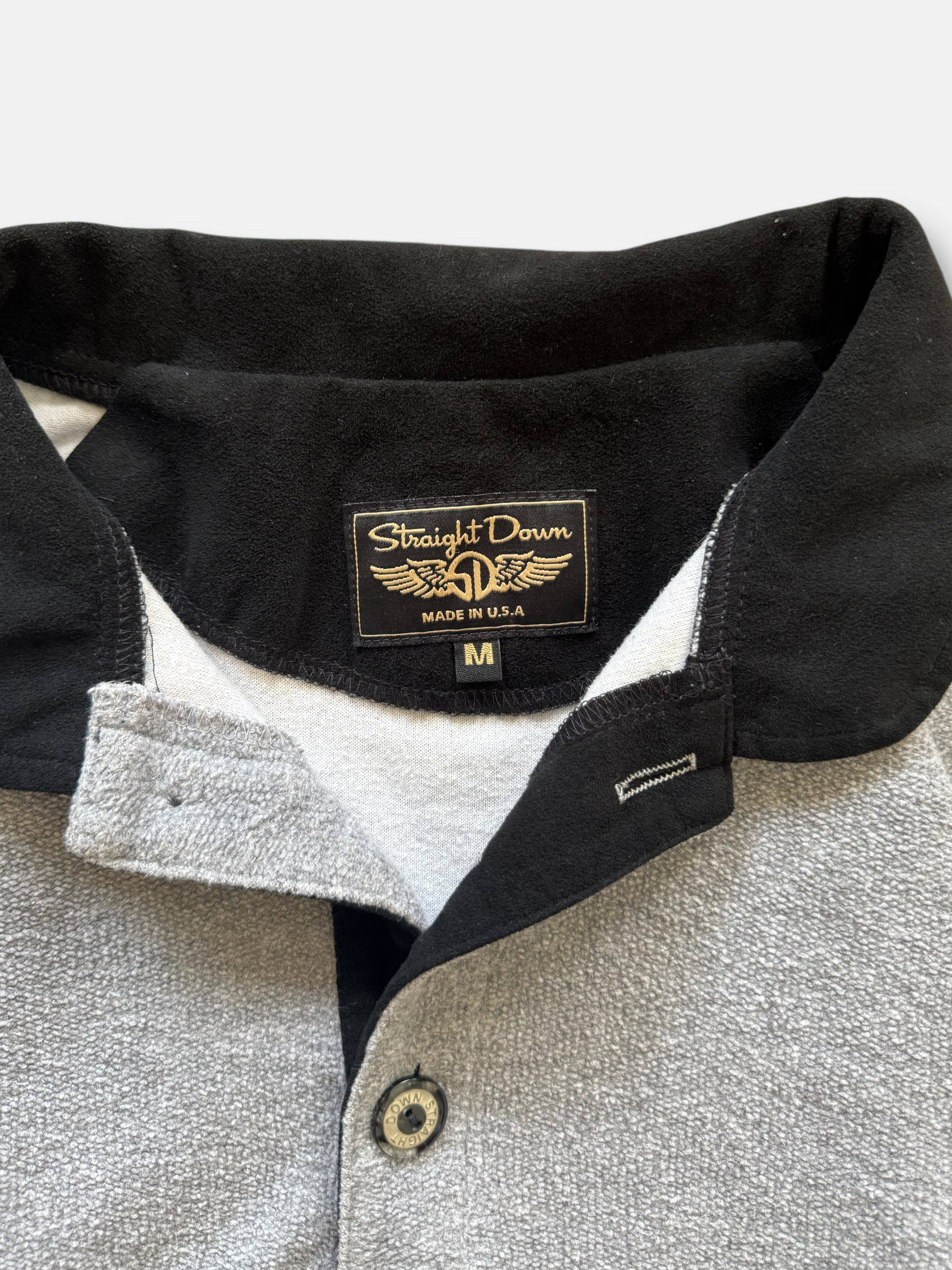 90s Straight Down Henley Pullover (M)