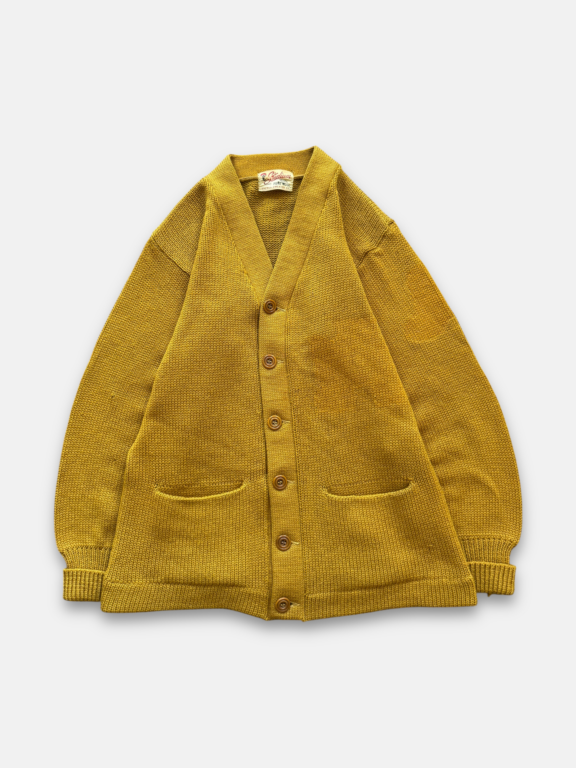 50s Stadium Shaker Wool Cardigan (M)