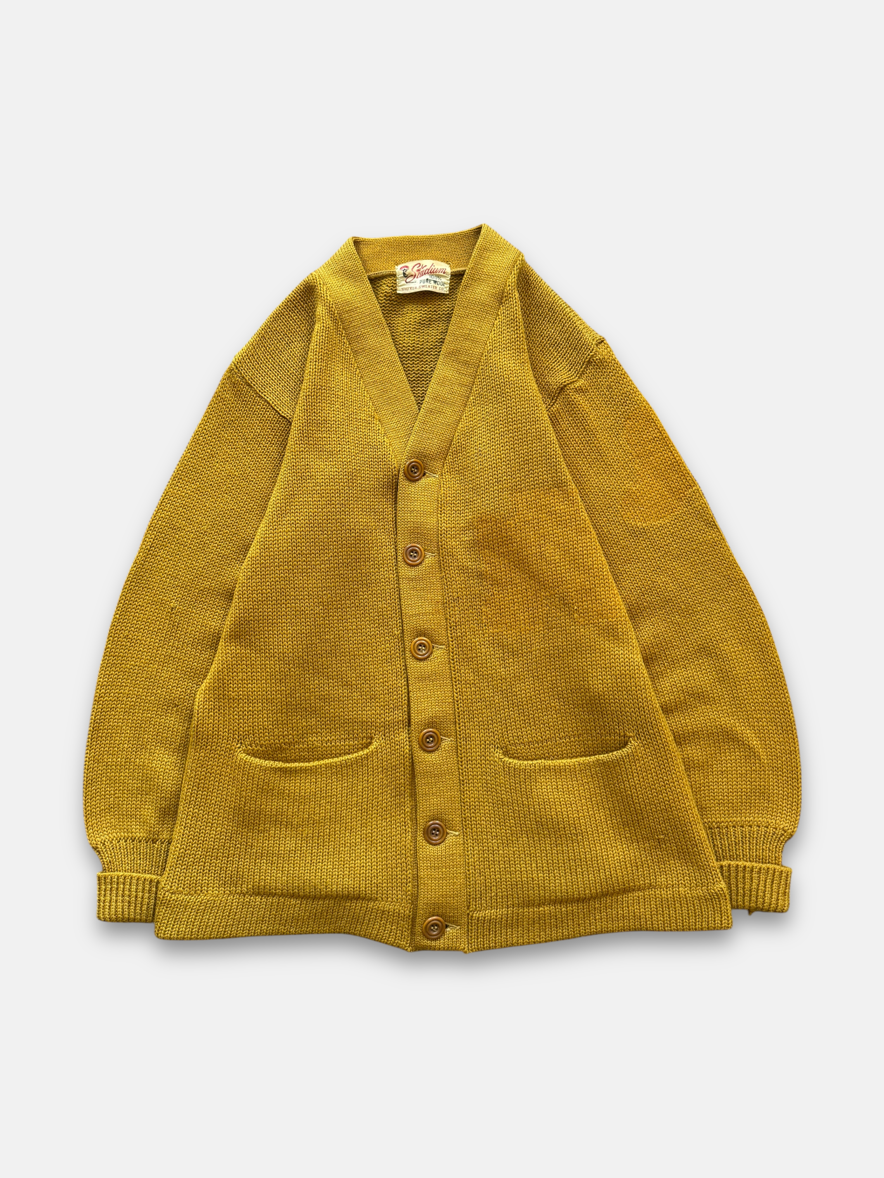 50s Stadium Shaker Wool Cardigan (M)