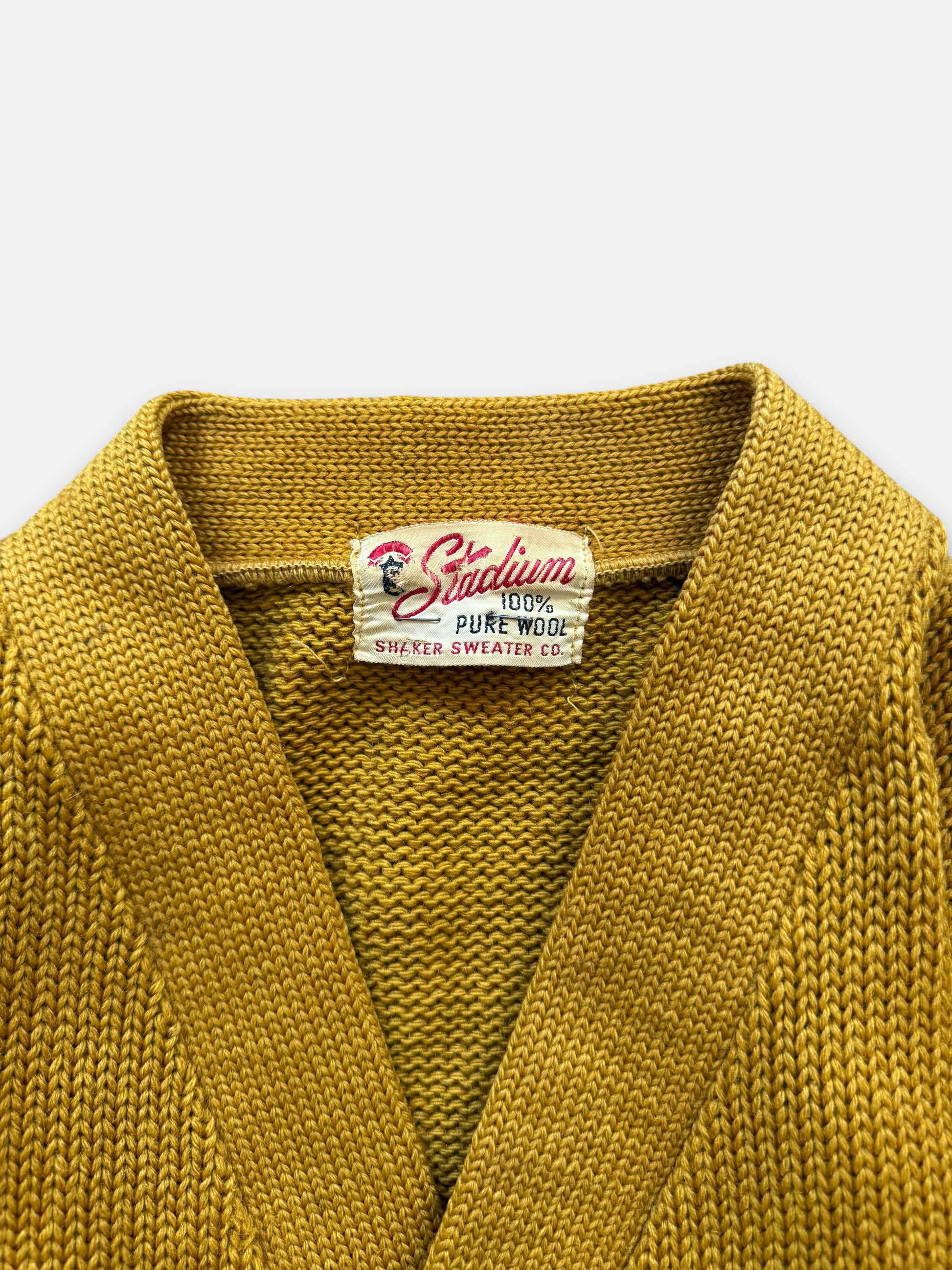 50s Stadium Shaker Wool Cardigan (M)