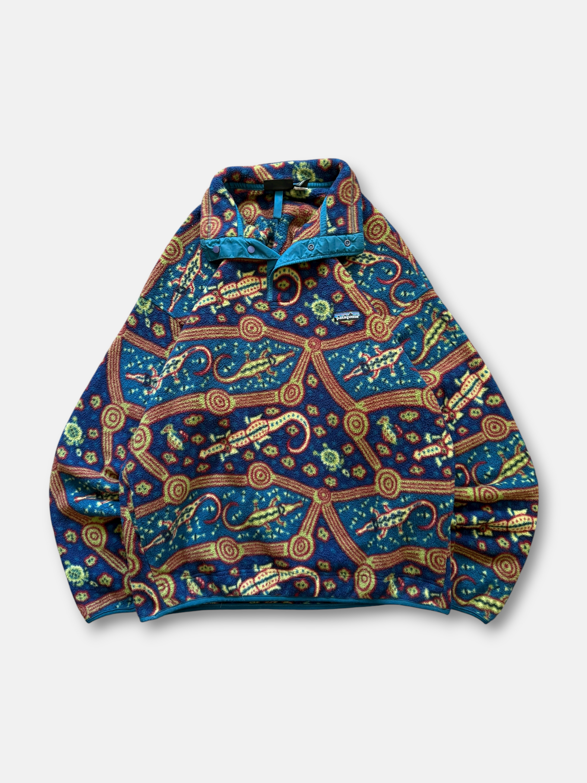 90s Patagonia T-Snap Synchilla 'Bluegrass Crocodile' (XL)