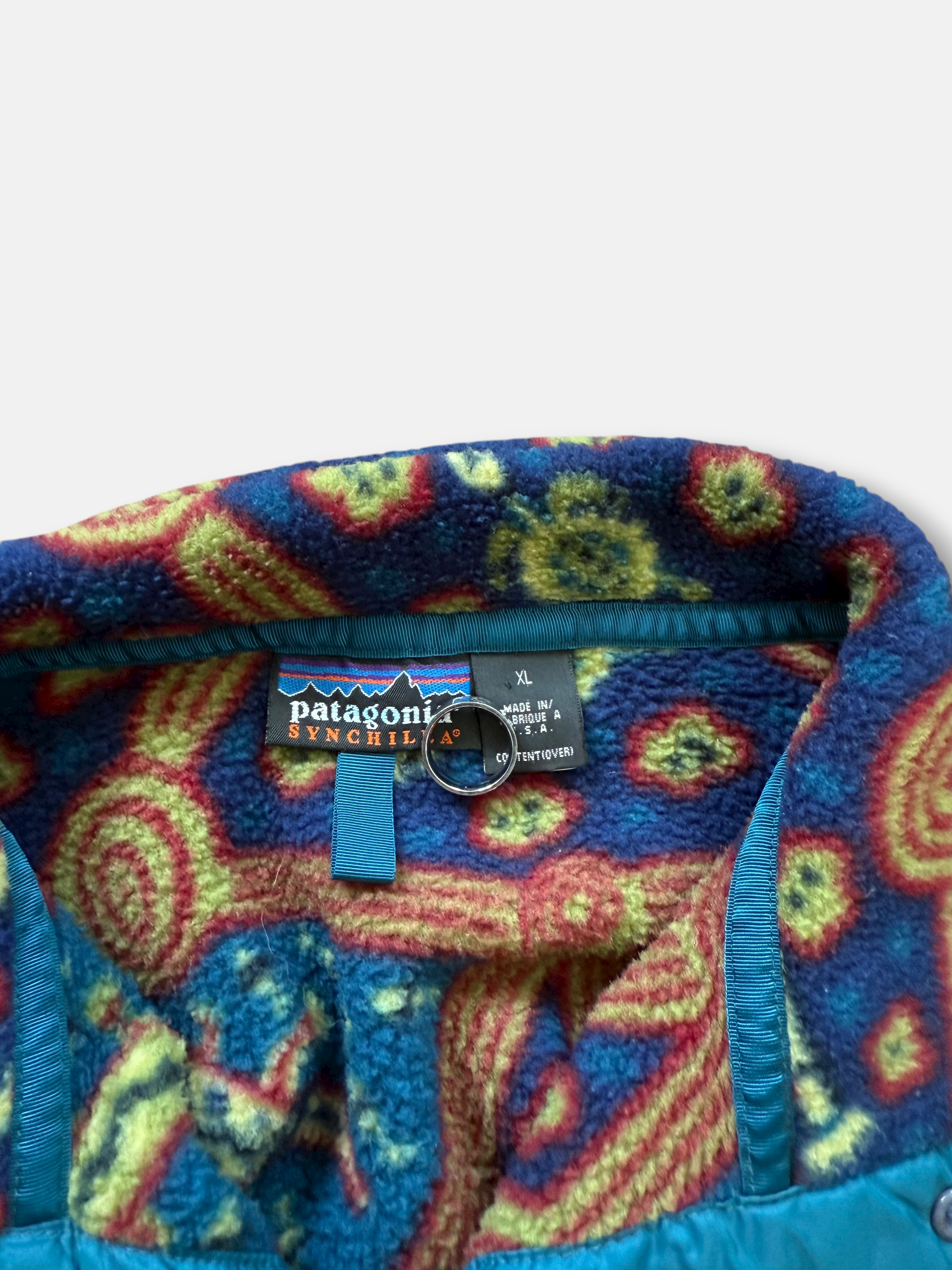 90s Patagonia T-Snap Synchilla 'Bluegrass Crocodile' (XL)