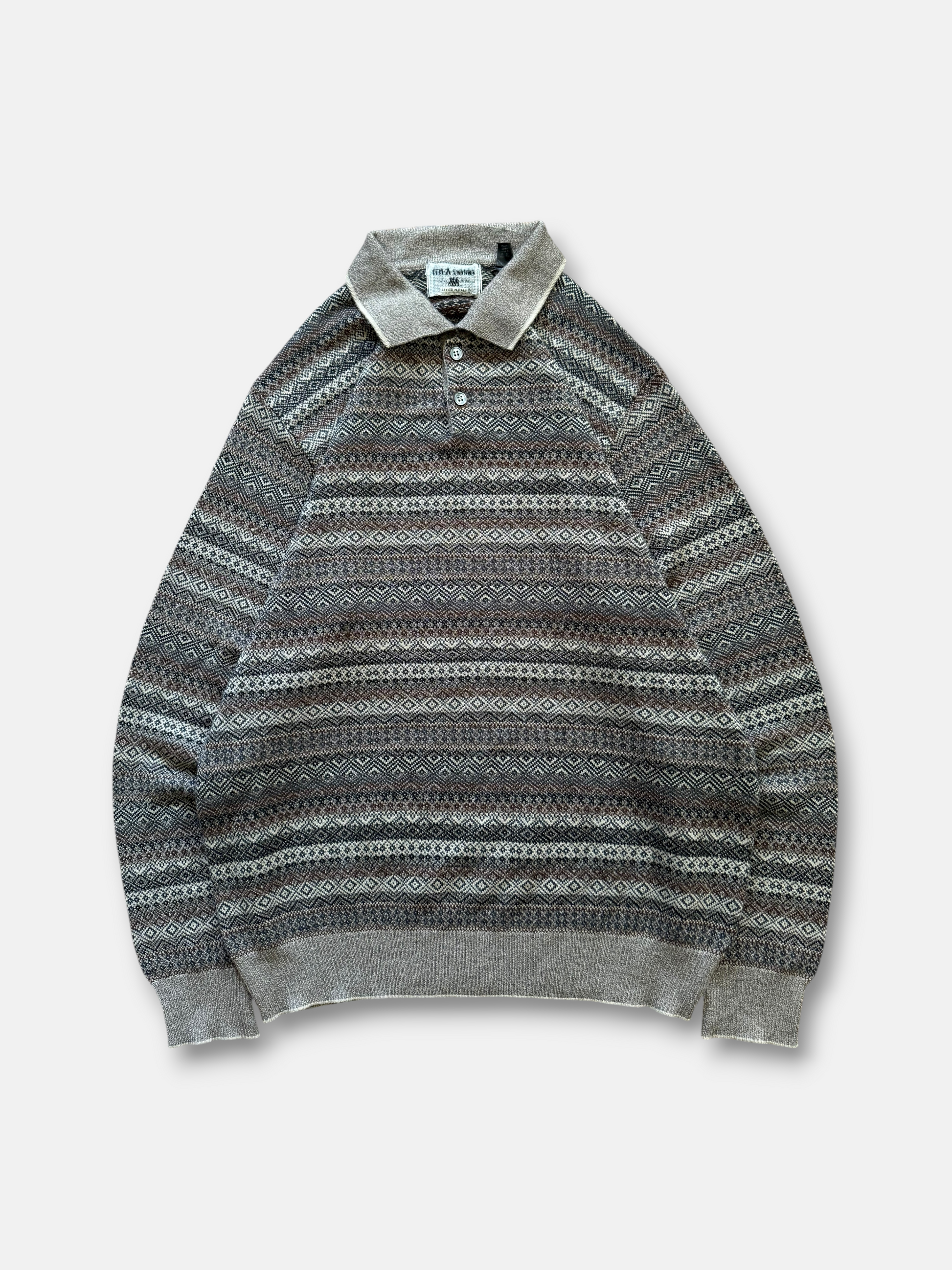 90s Ibea Uomo Henley Sweater (L)
