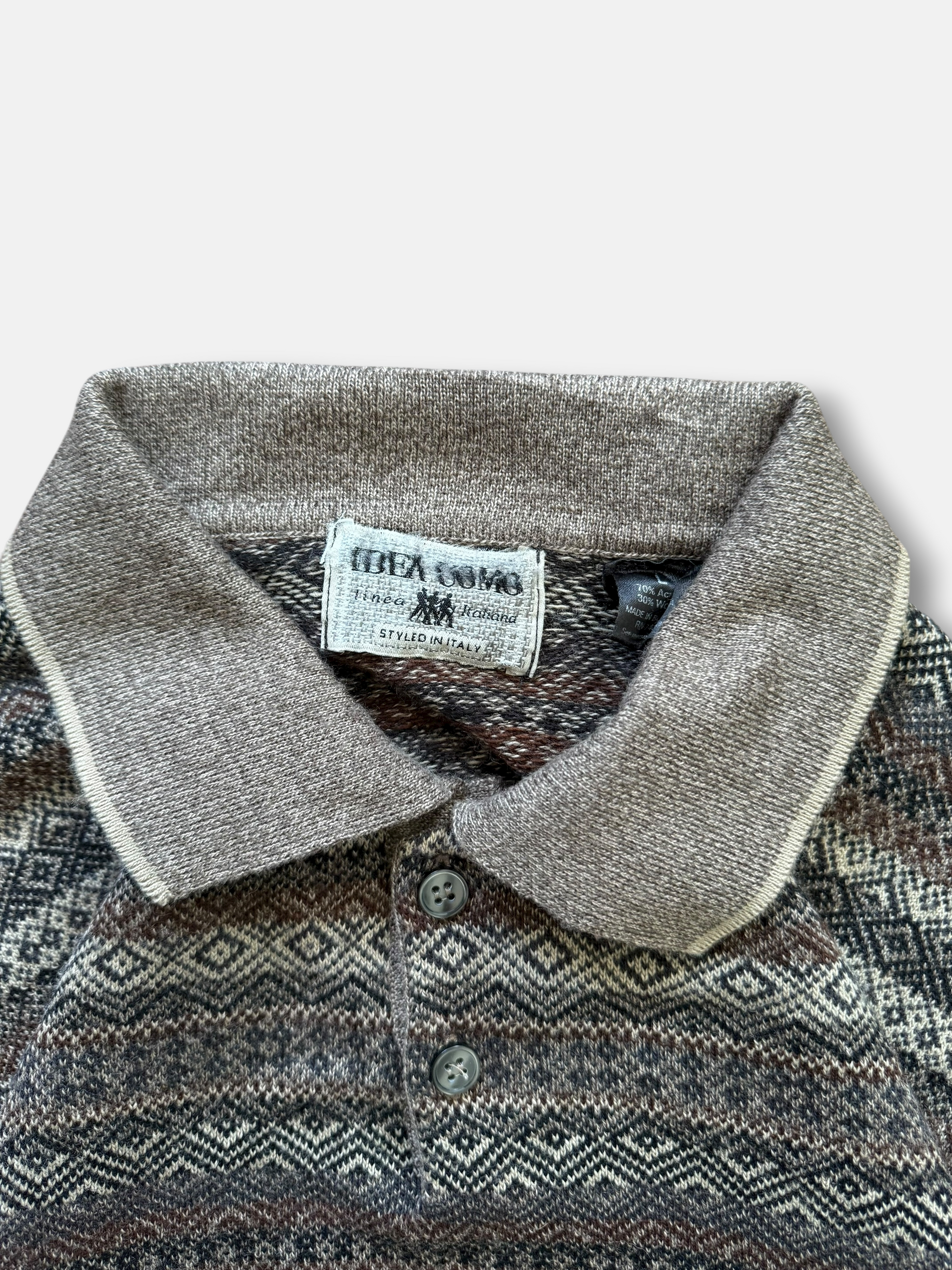 90s Ibea Uomo Henley Sweater (L)