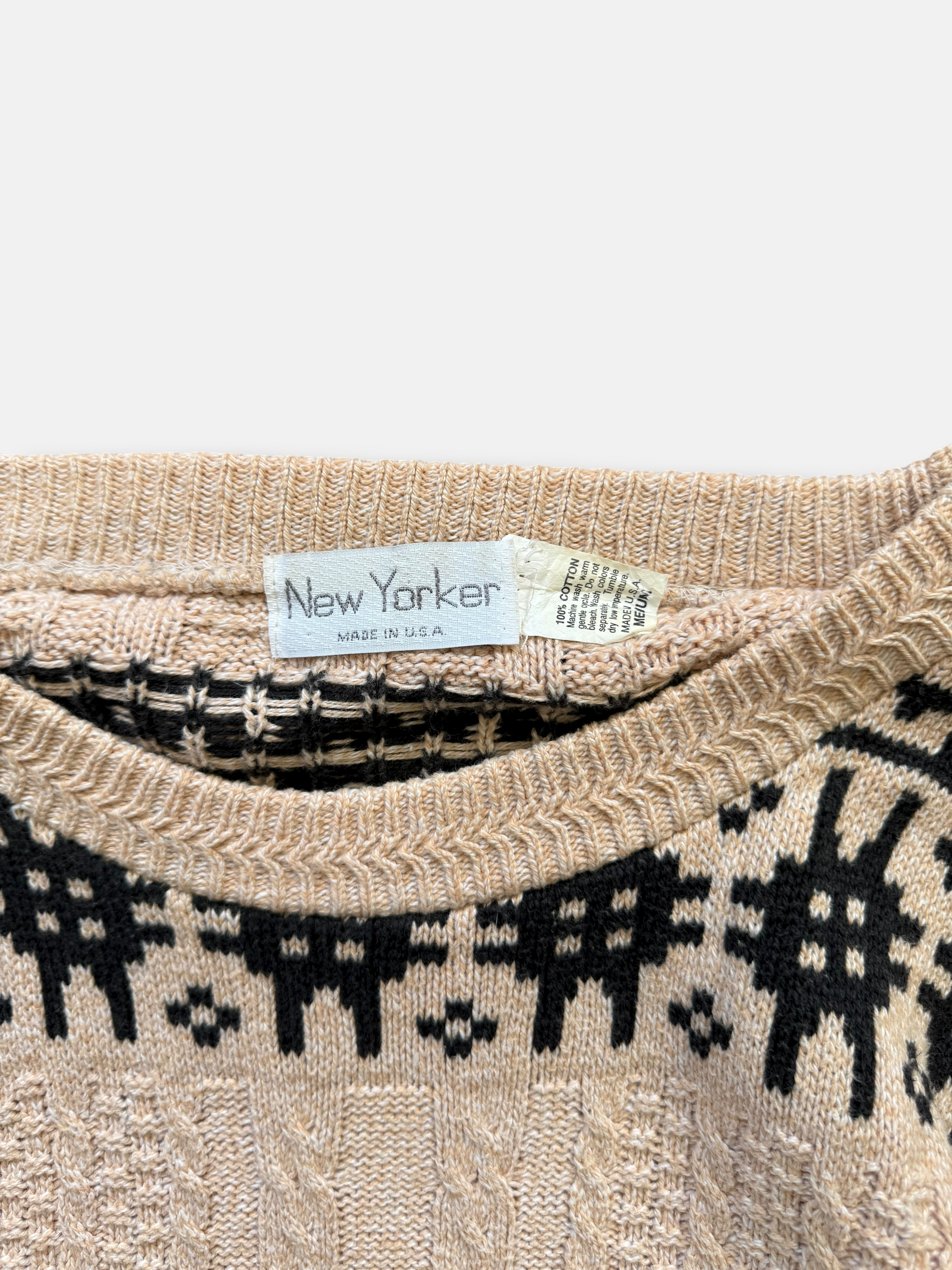 80s New Yorker Knit Sweater (XL)