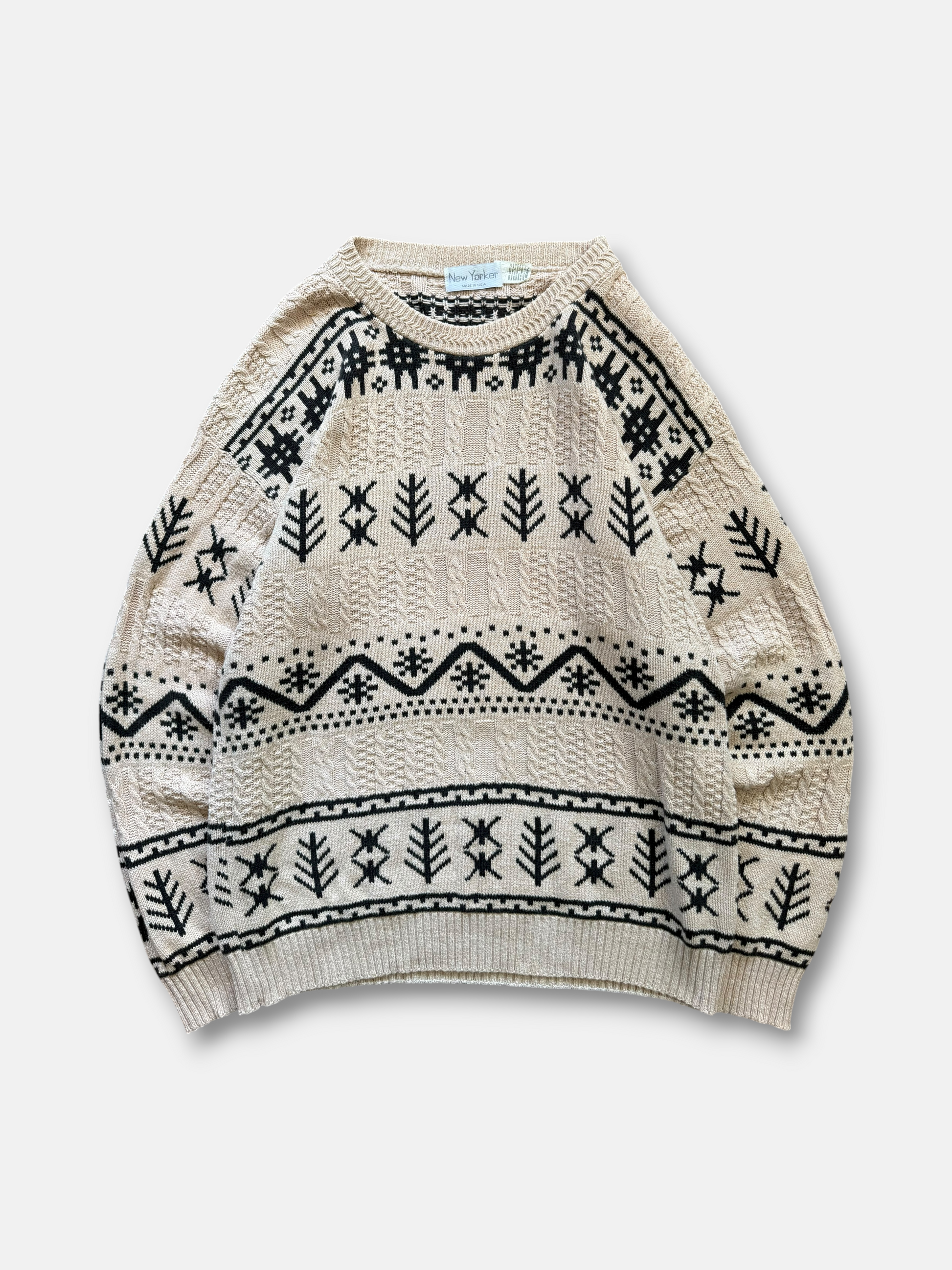 80s New Yorker Knit Sweater (XL)