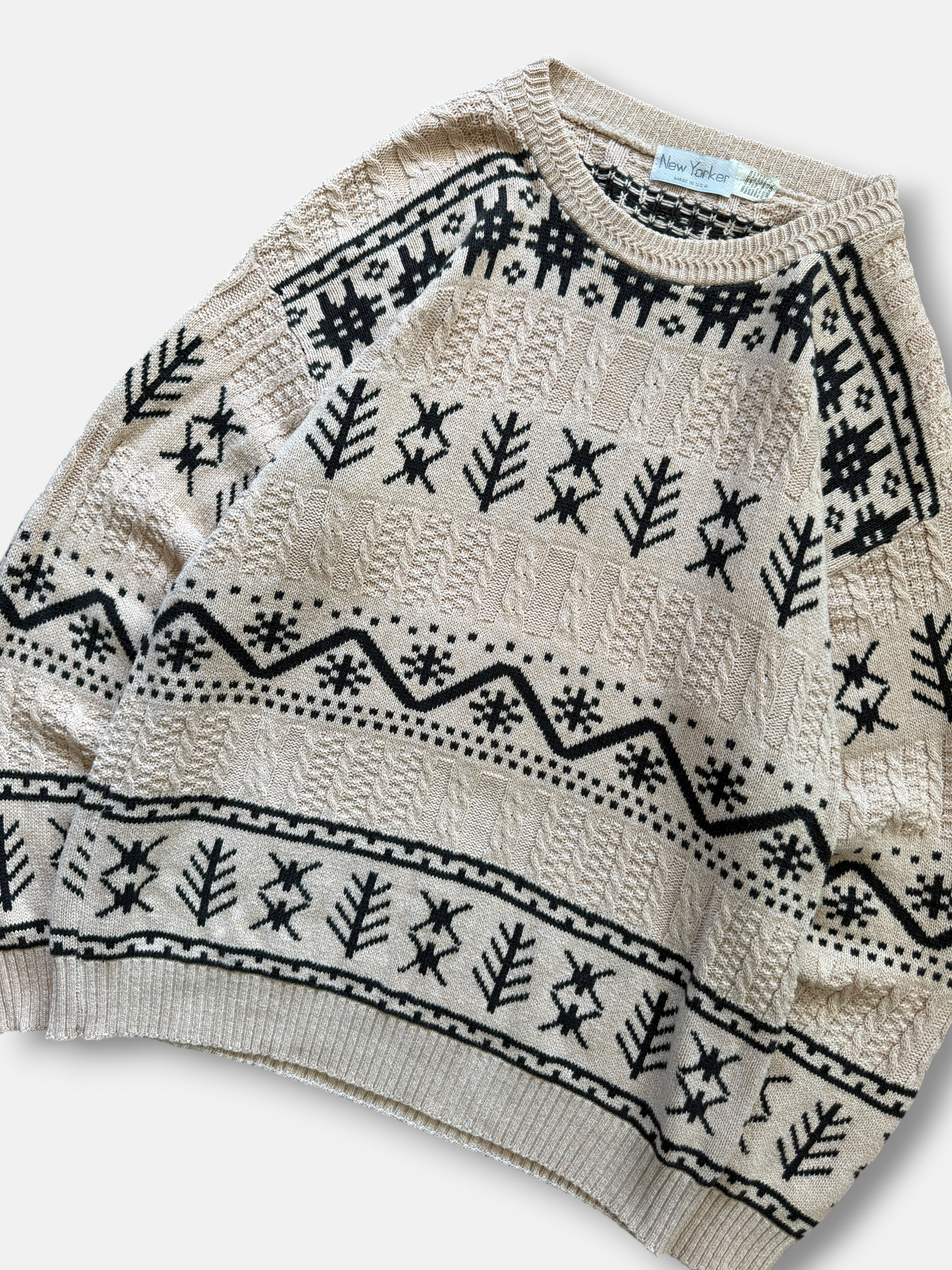 80s New Yorker Knit Sweater (XL)