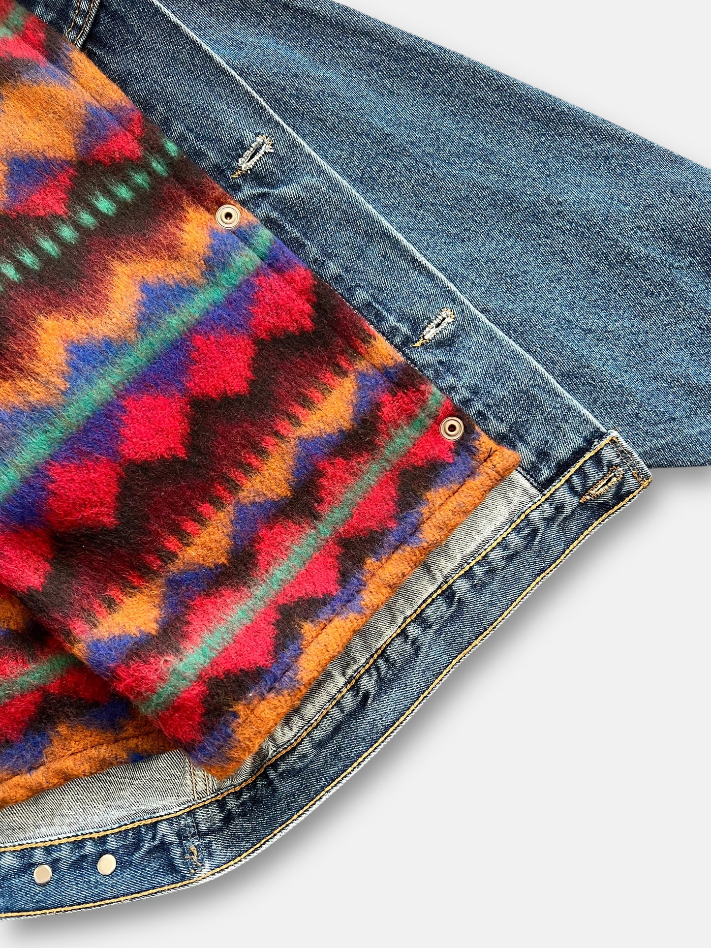 90s Iternational Aztec Denim Jacket (L)