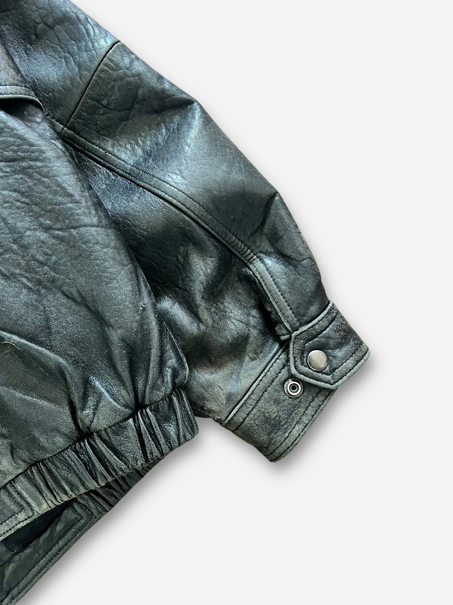 90s South Wind Leather Jacket (L)