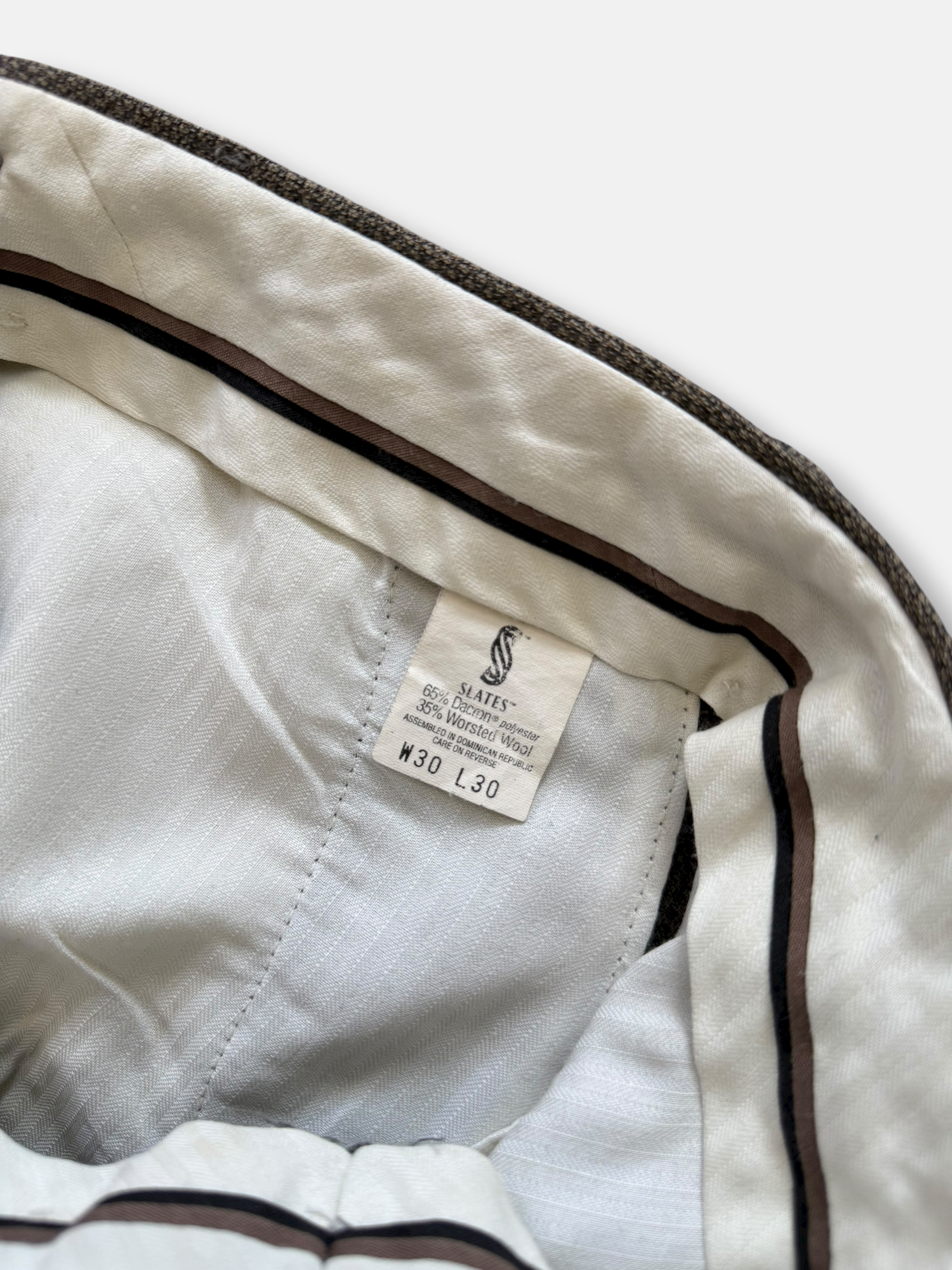 90s Slates Wool Blend Trousers (30x30)