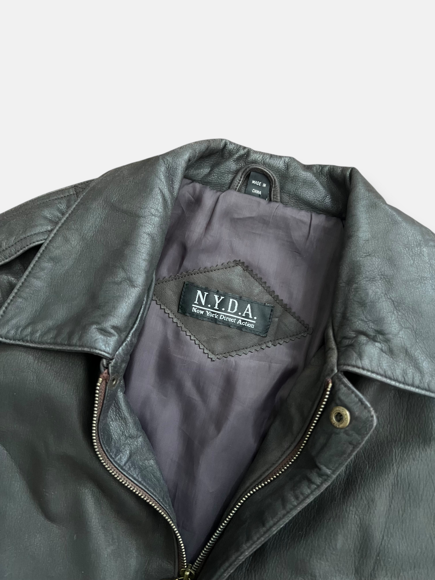 90s NYDA Leather Jacket (L)