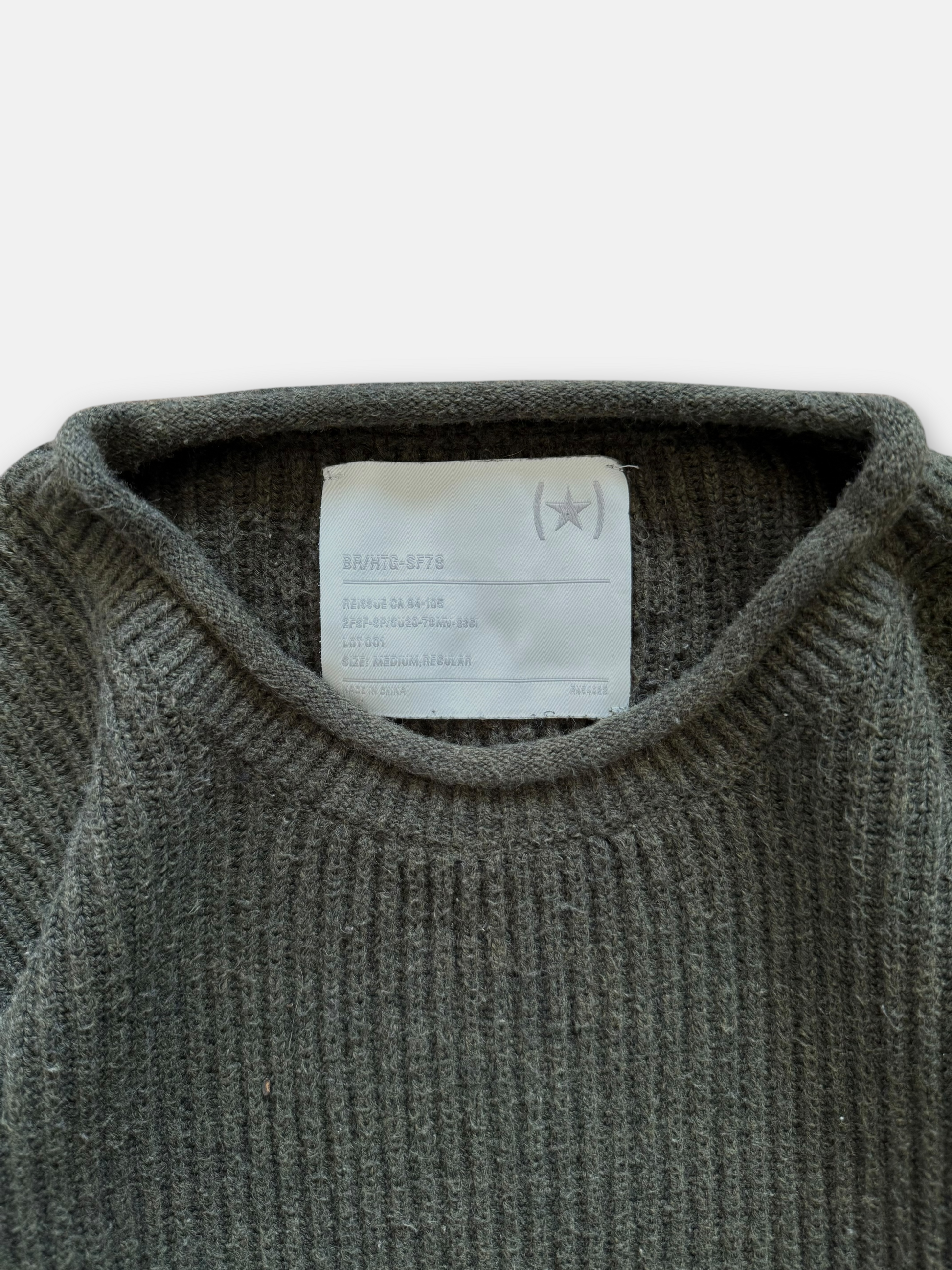 90s Military Knit Sweater (L)