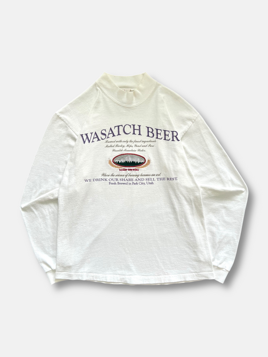 90s Wasatch Beer LS Mockneck Tee (M)