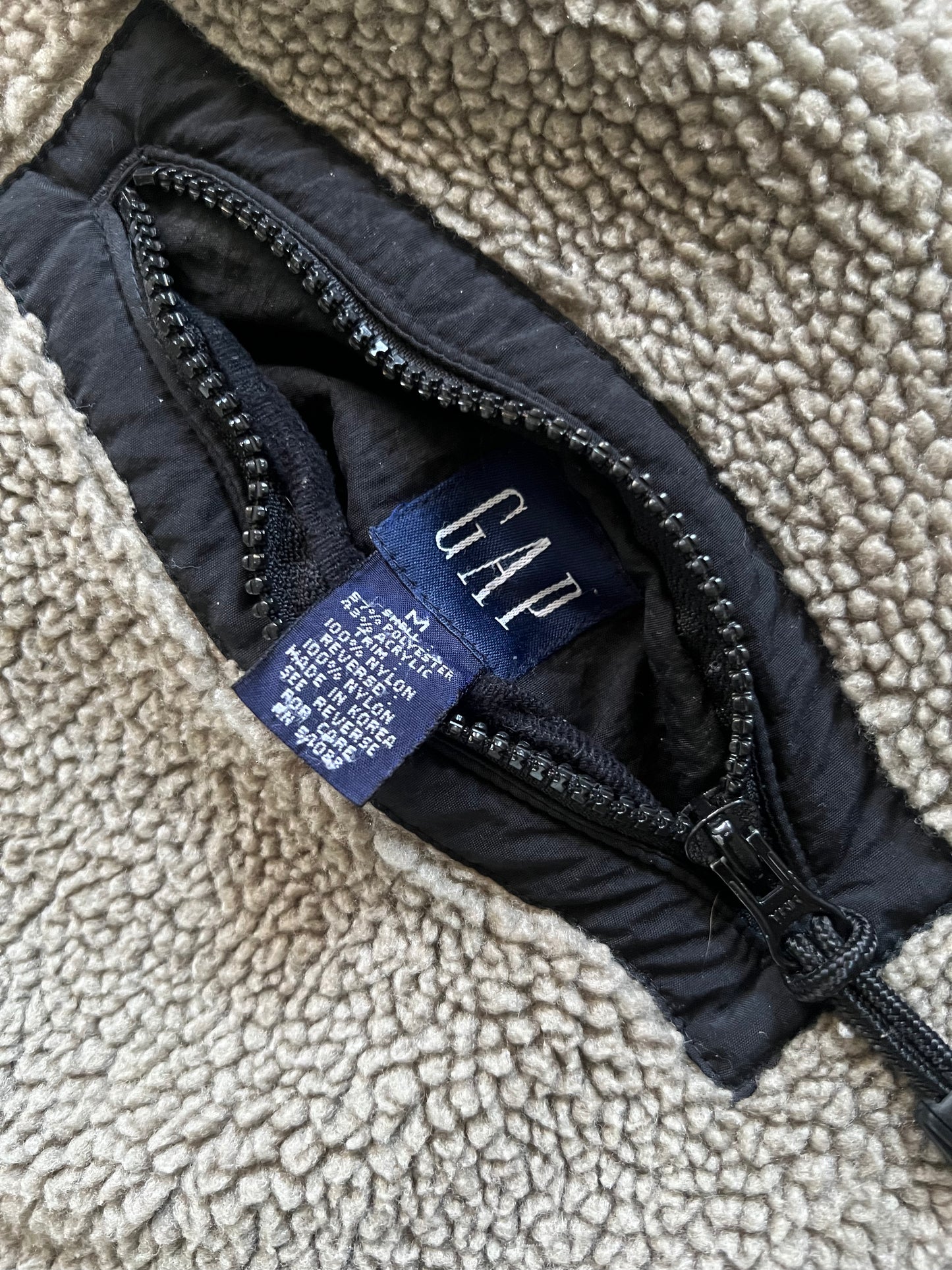 90s GAP Zip-Up Fleece Jacket (L)