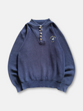 90s Maine Henley Sweater (M)