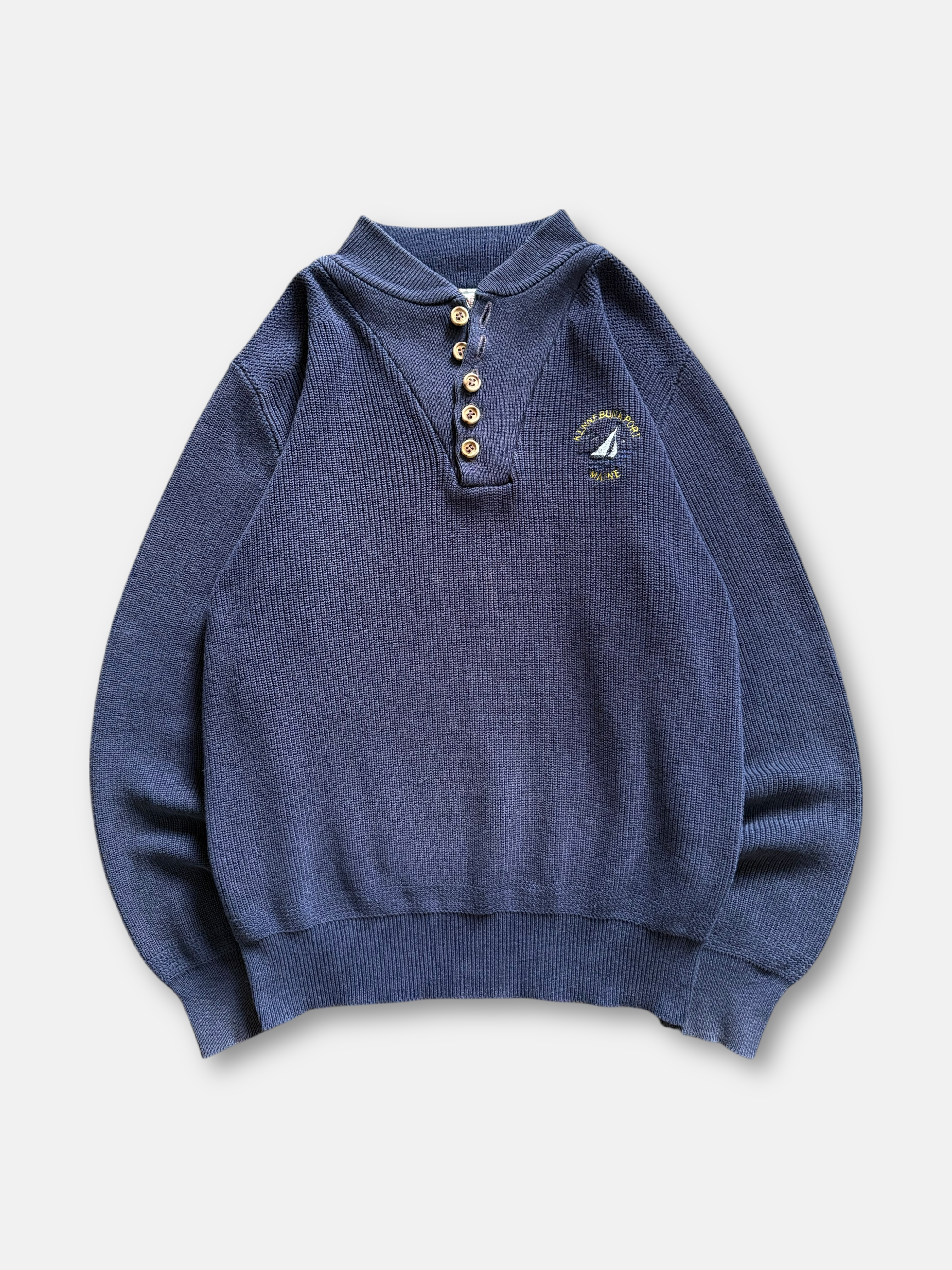 90s Maine Henley Sweater (M)
