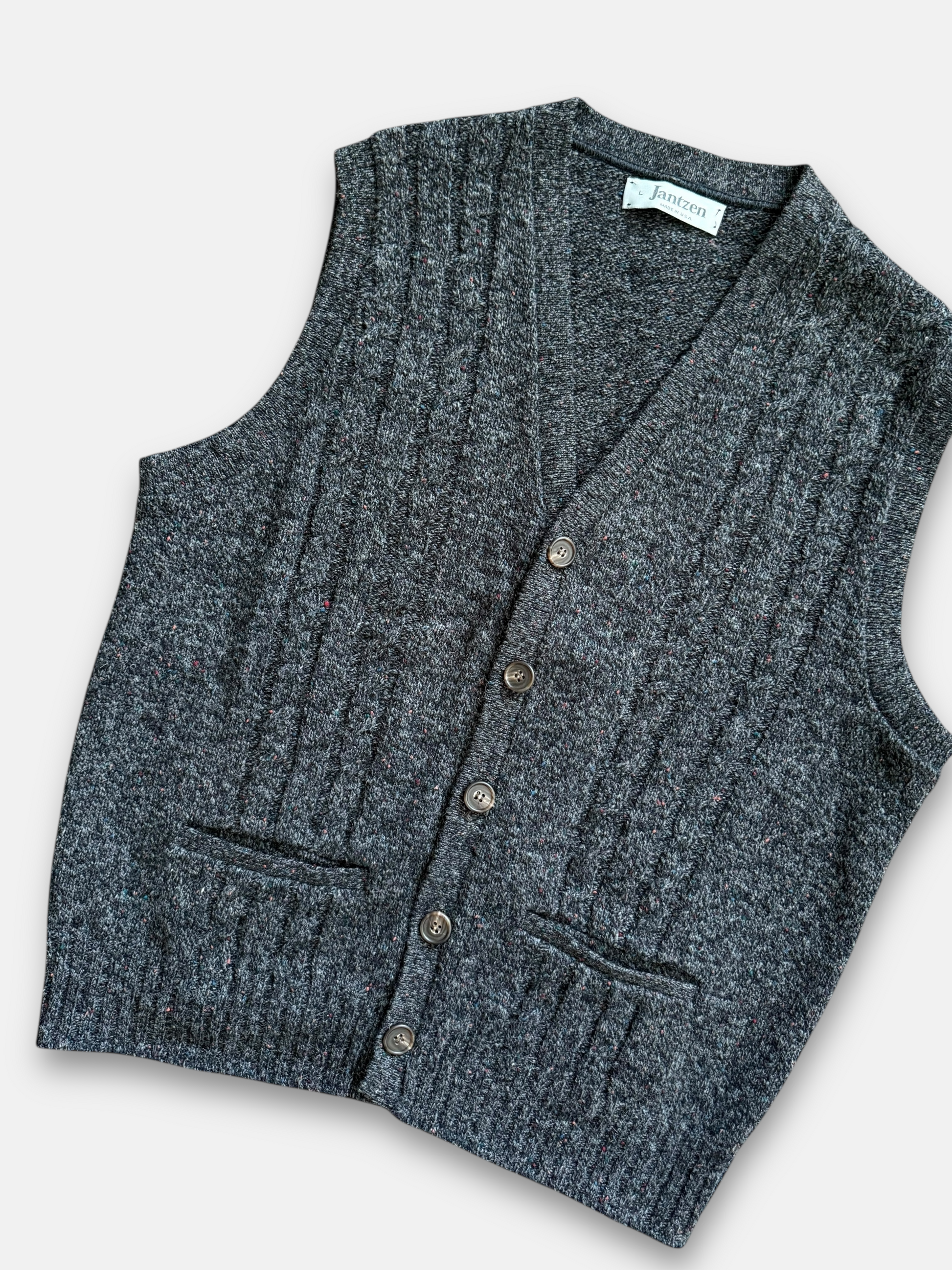 90s Jantzen Tweed Wool Vest (L)