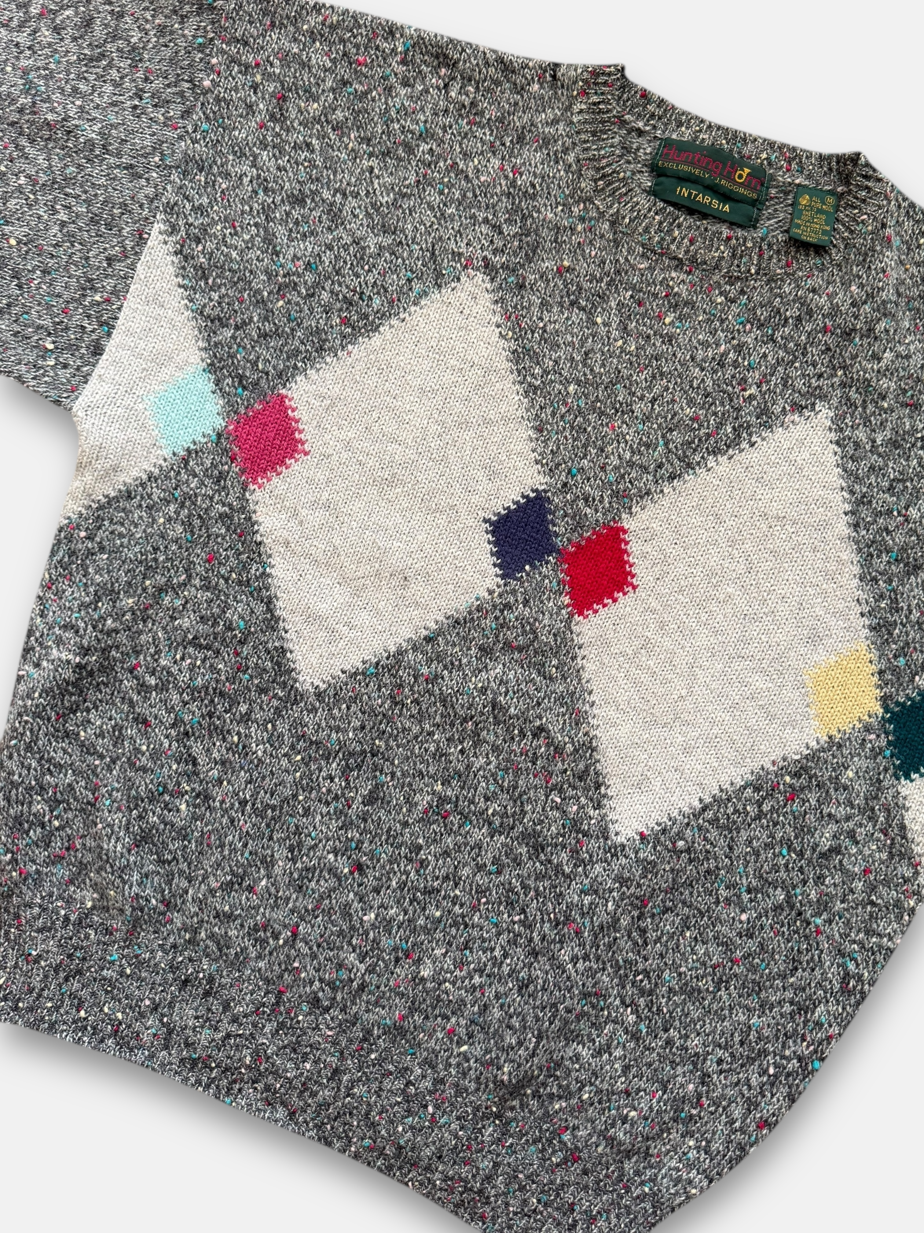 90s Hunting Horn Wool Sweater (L)
