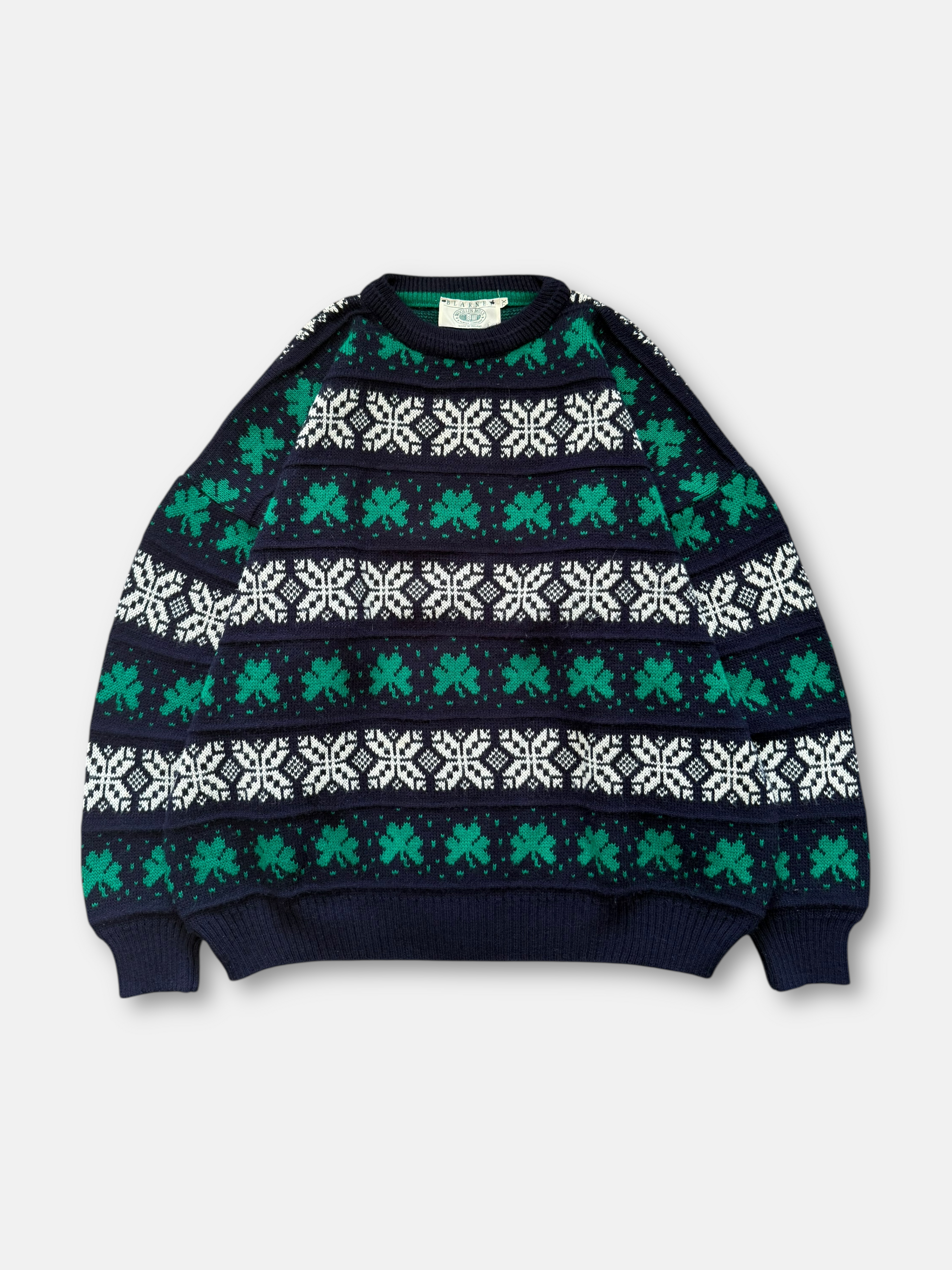 90s Blarney Woolen Mills Shamrock Sweater (XL)
