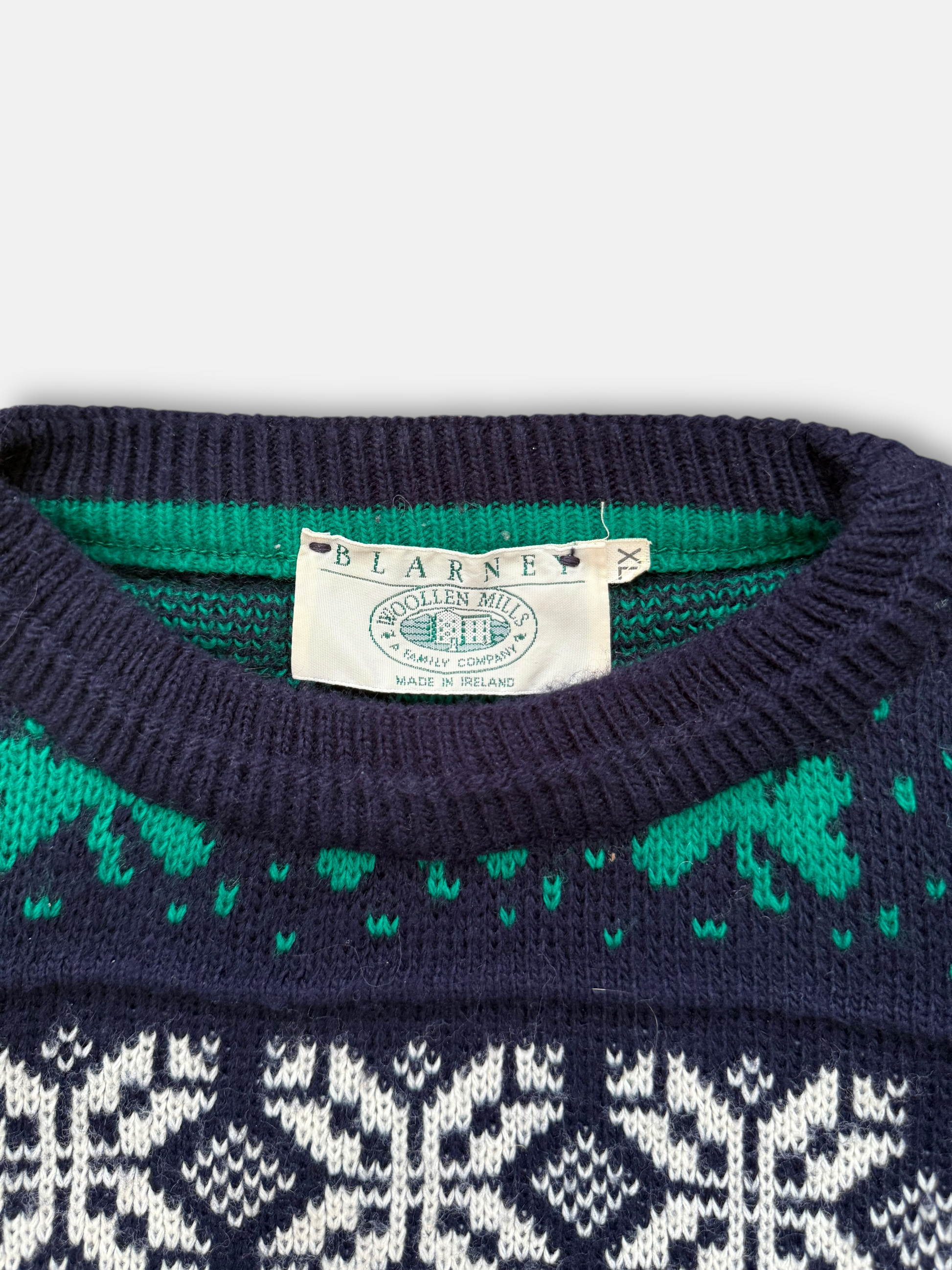 90s Blarney Woolen Mills Shamrock Sweater (XL)