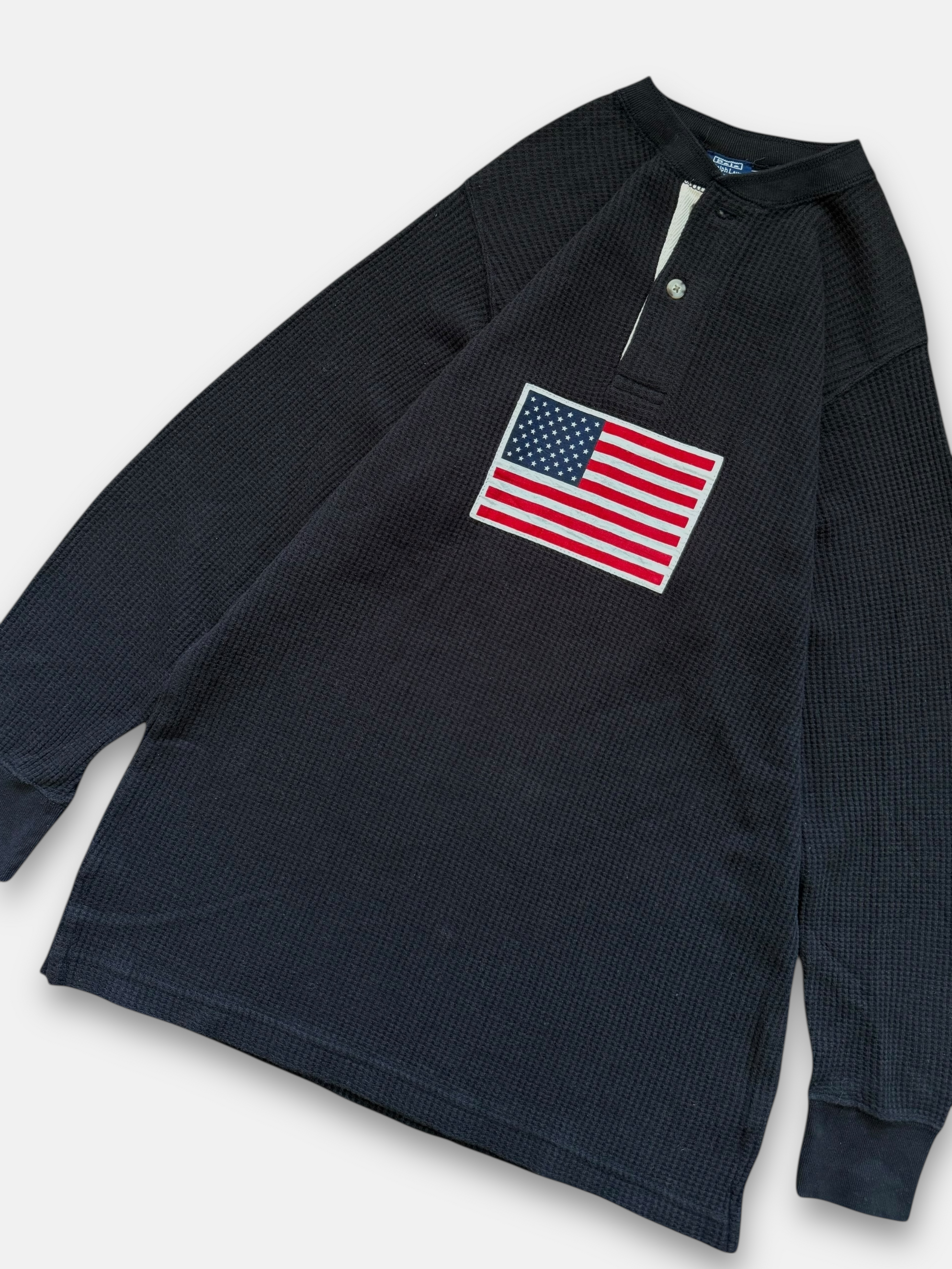90s Polo Ralph Lauren USA Thermal Knit (M)