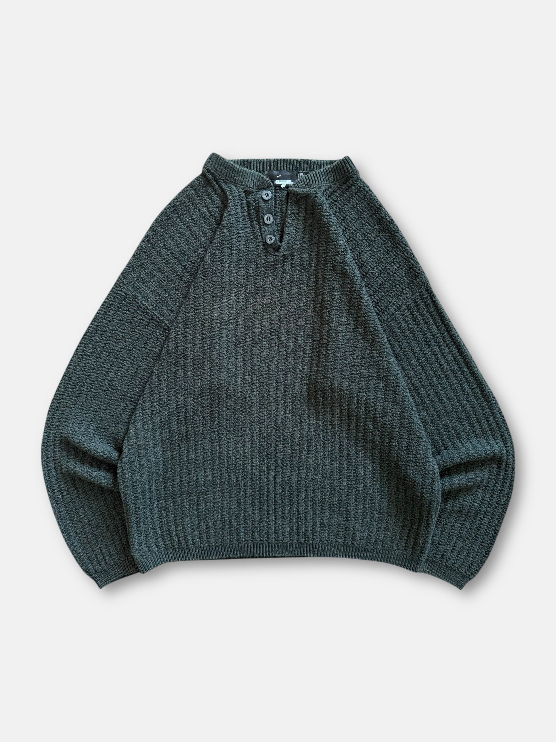 90s Bill Blass Henley Sweater (L)