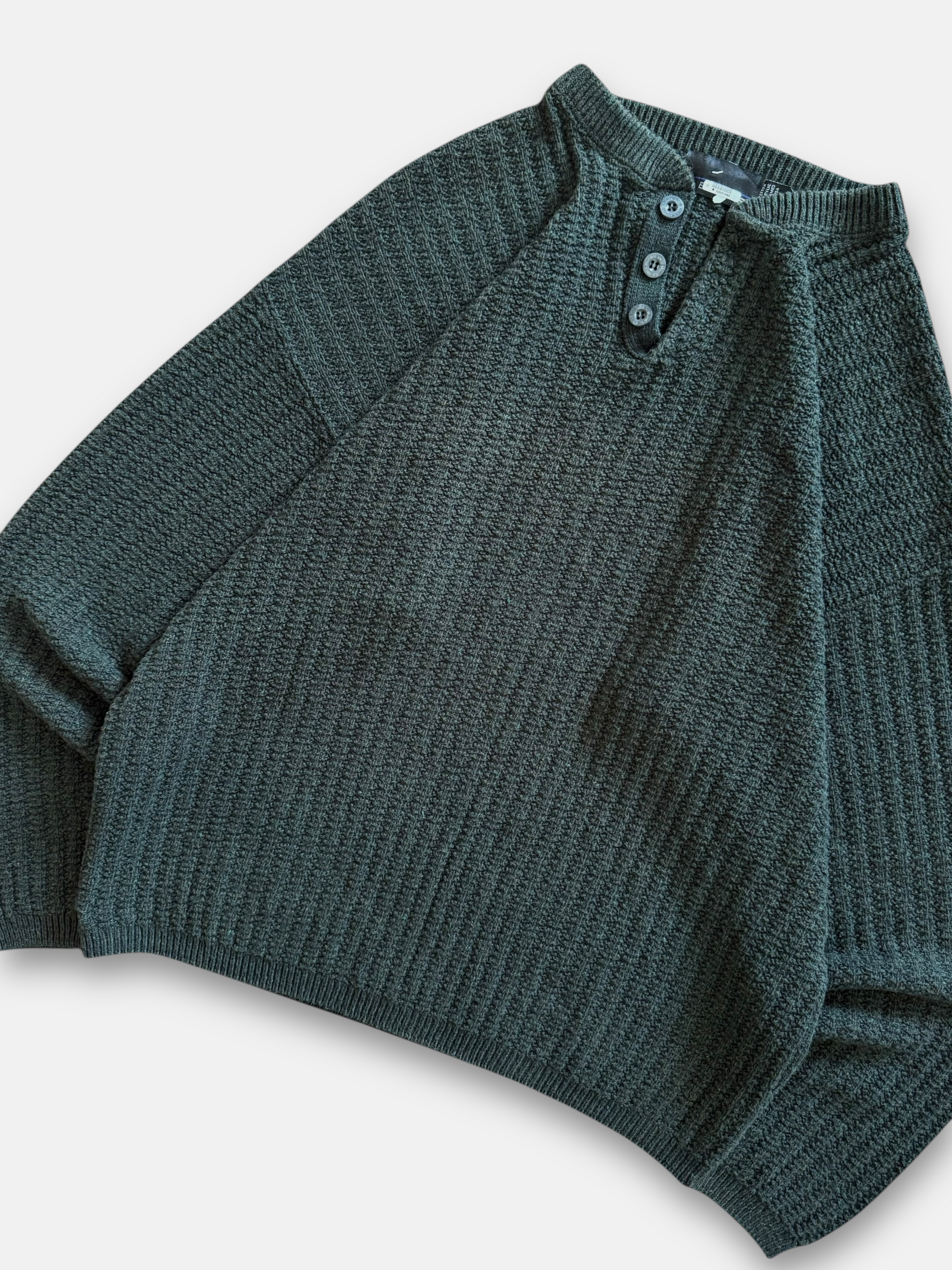 90s Bill Blass Henley Sweater (L)