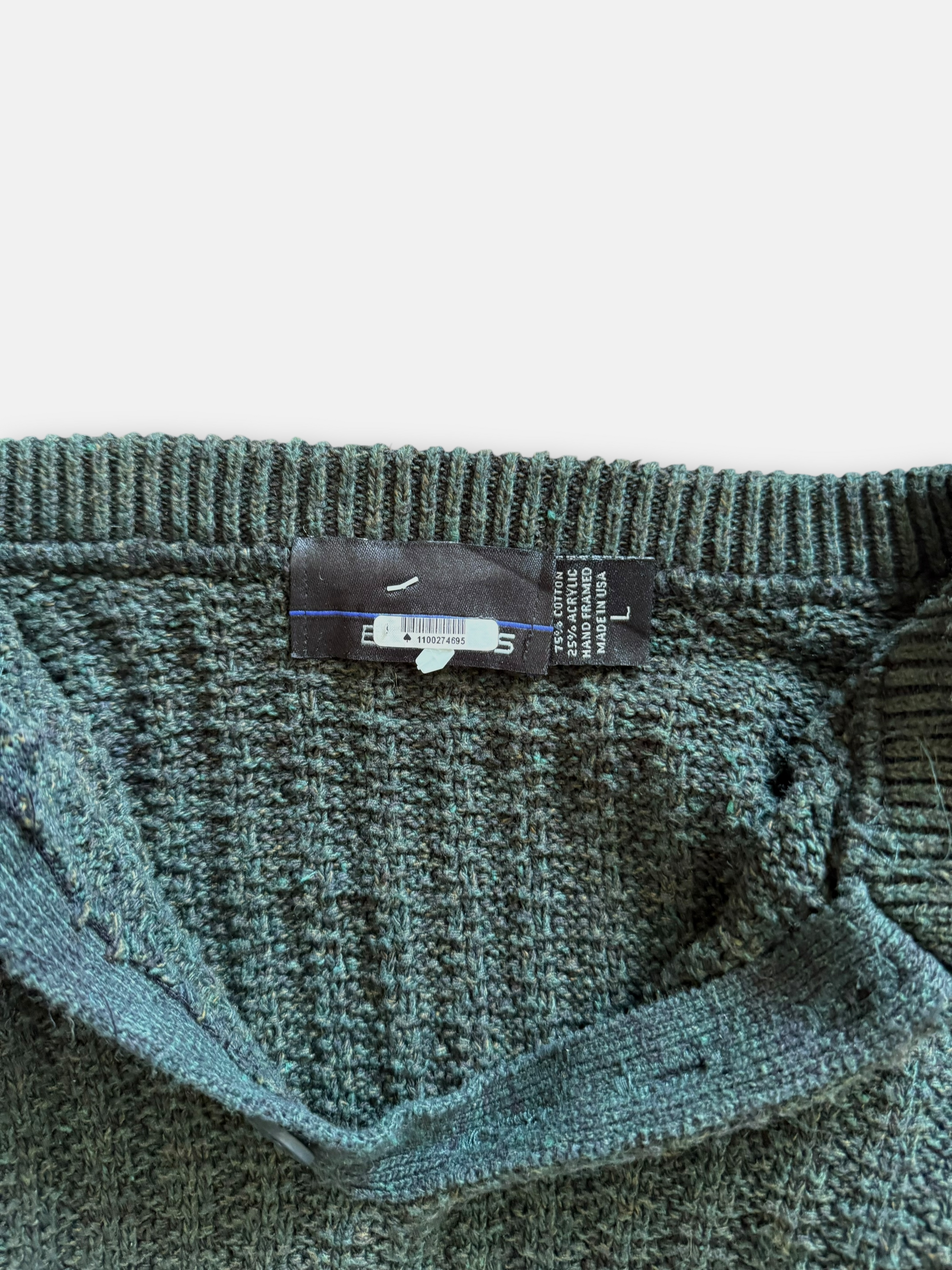 90s Bill Blass Henley Sweater (L)