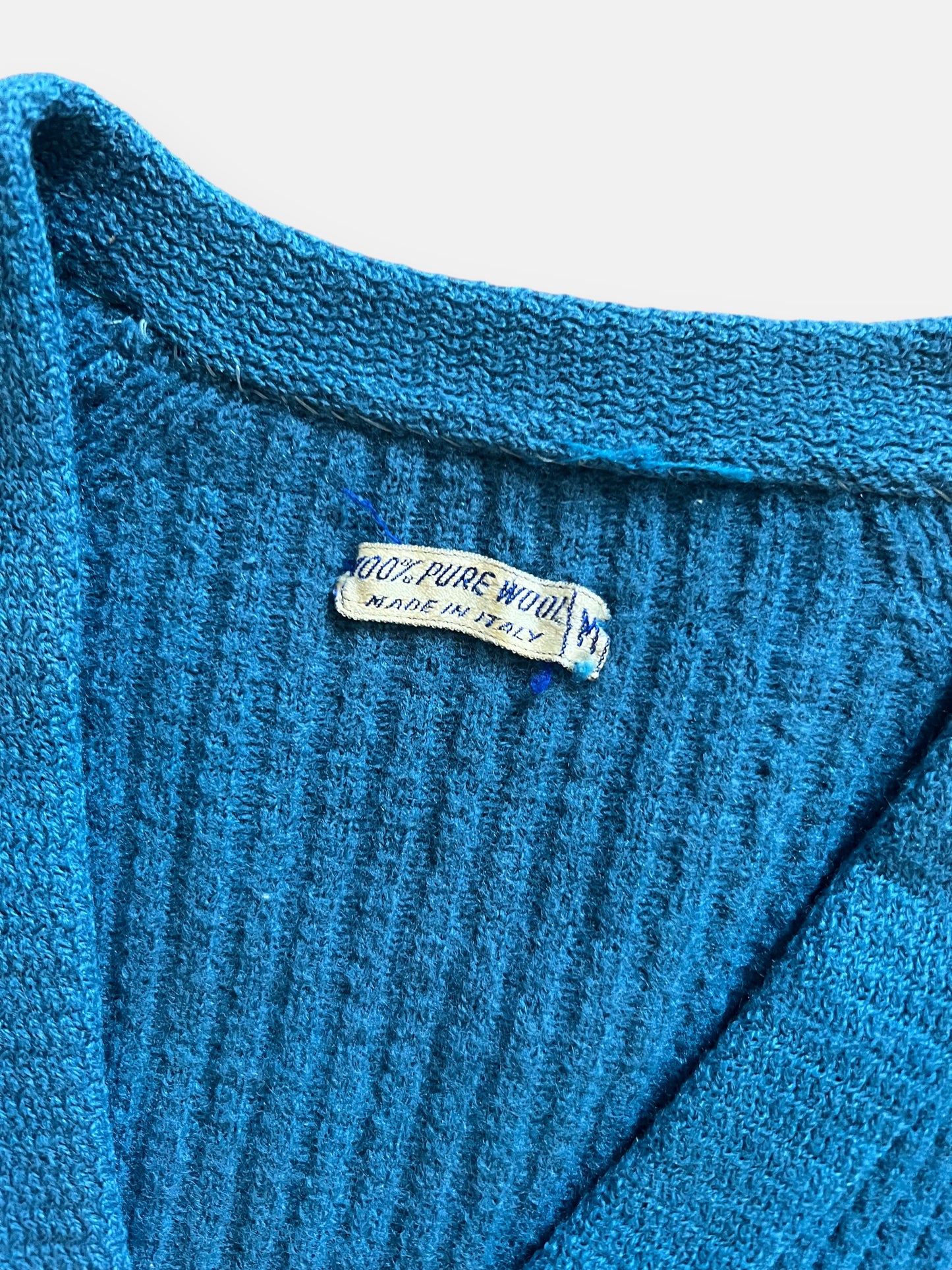 70s Pure Wool Cardigan (M)