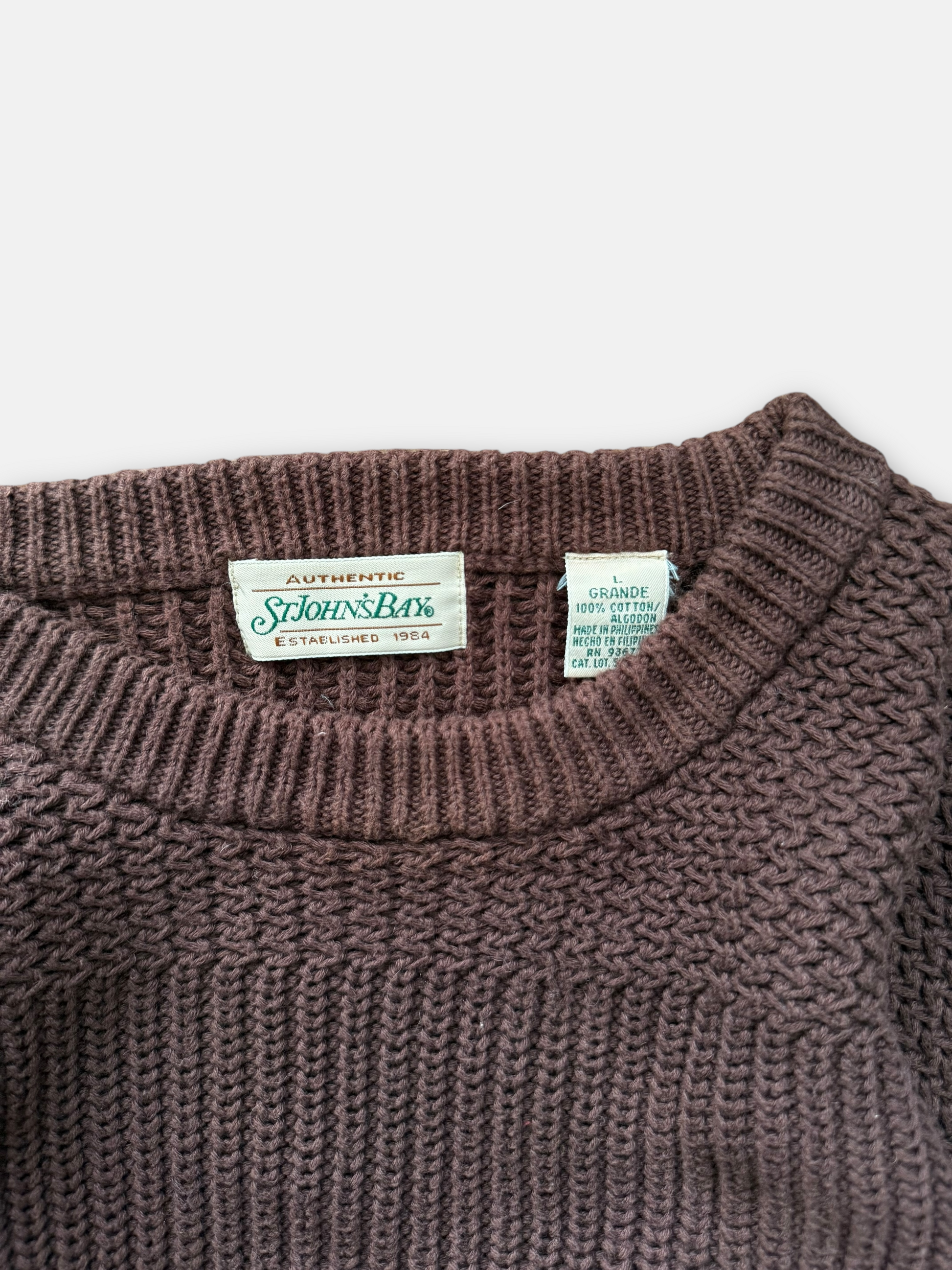 90s St. Johns Bay Knit Sweater (XL)