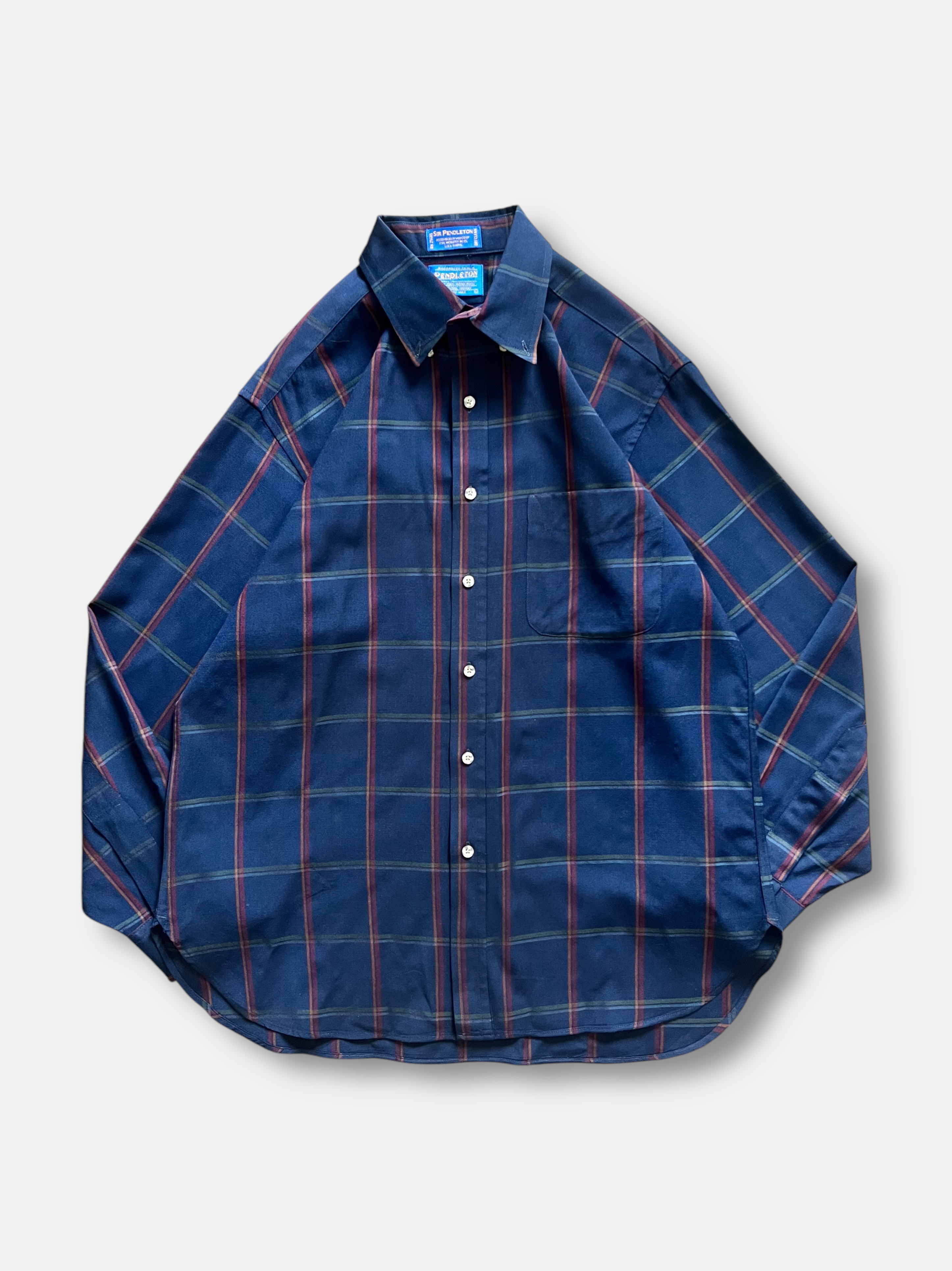 90s Sir Pendleton Plaid Wool Shirt (XL)