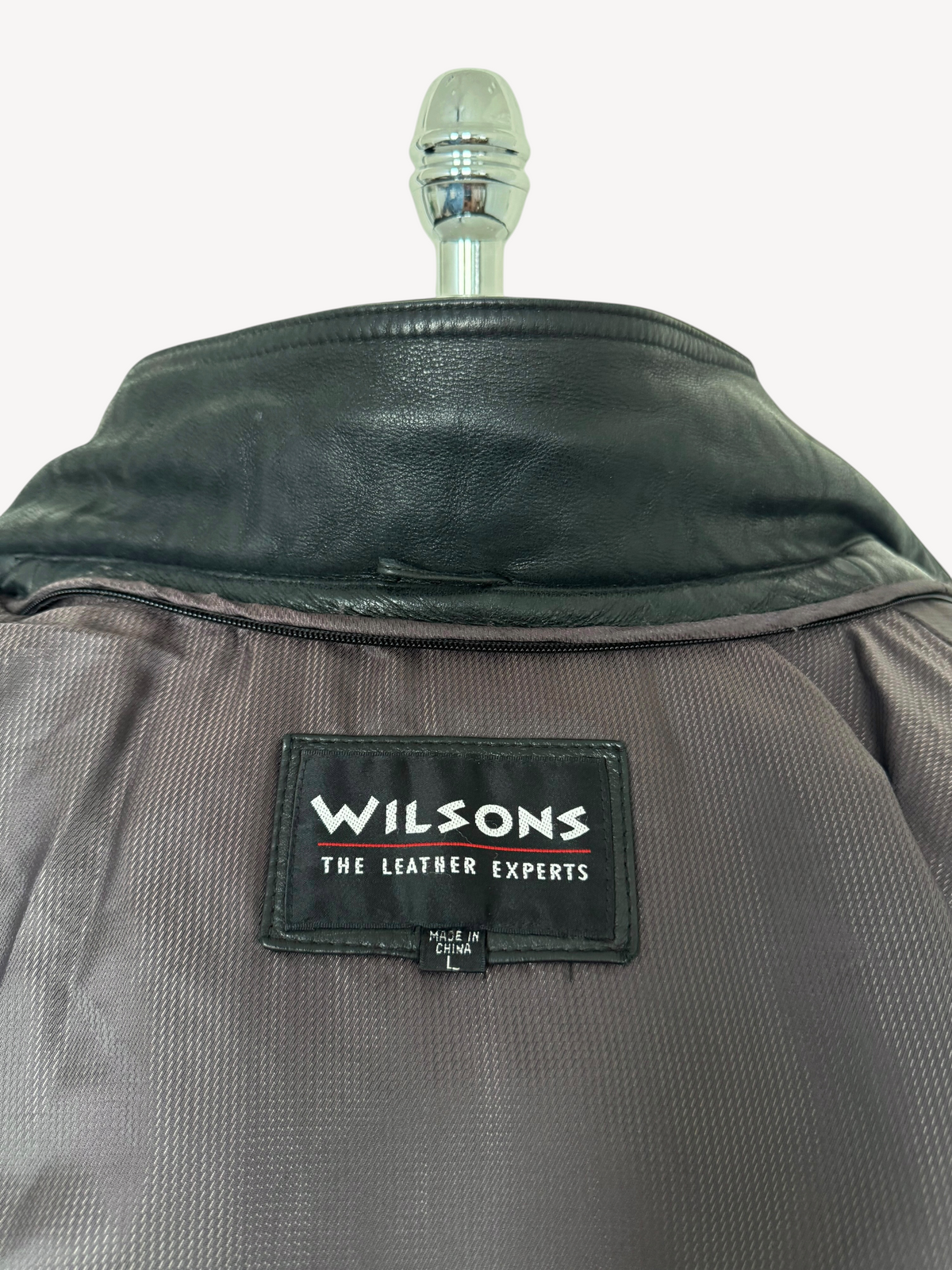 90s Wilson's Biker Bomber Leather Jacket (L)