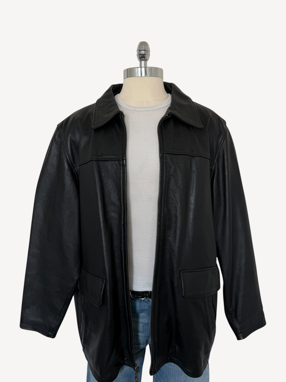 90s Wilson's Leather Bomber Jacket (XXL)