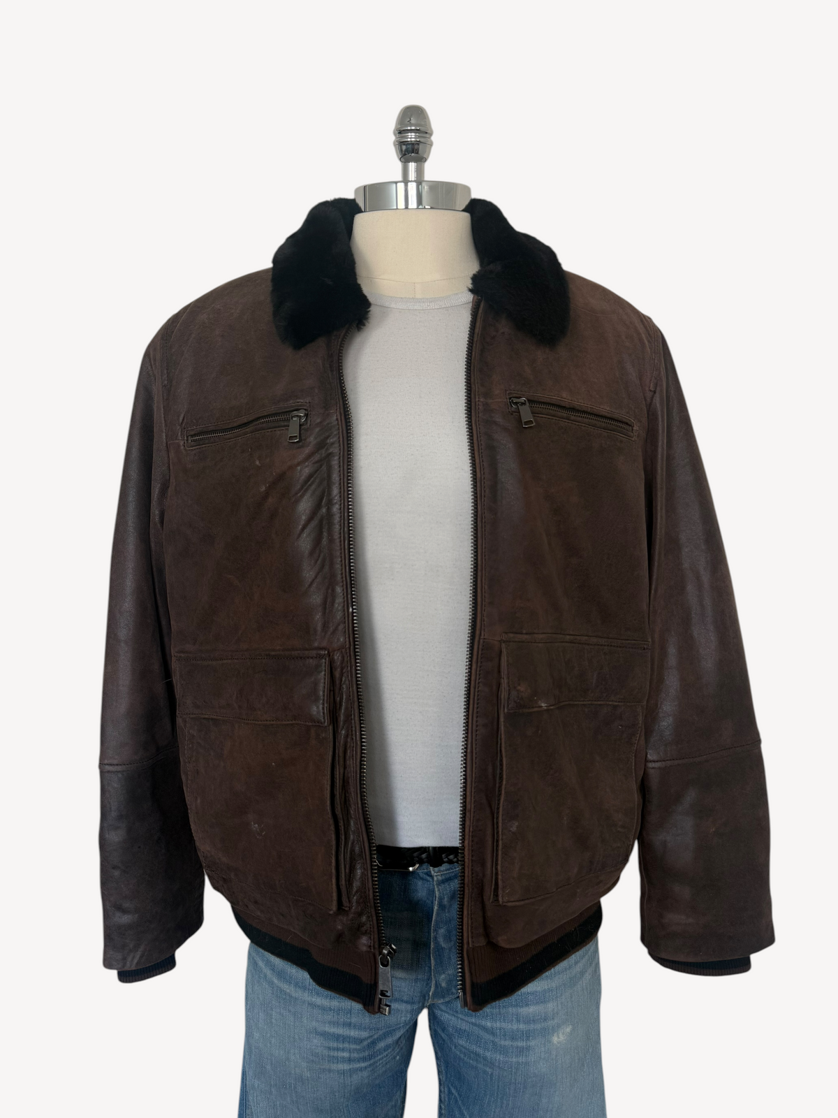 Wilsons Leather Everleigh Faux Fur Bomber Jacket (XL)