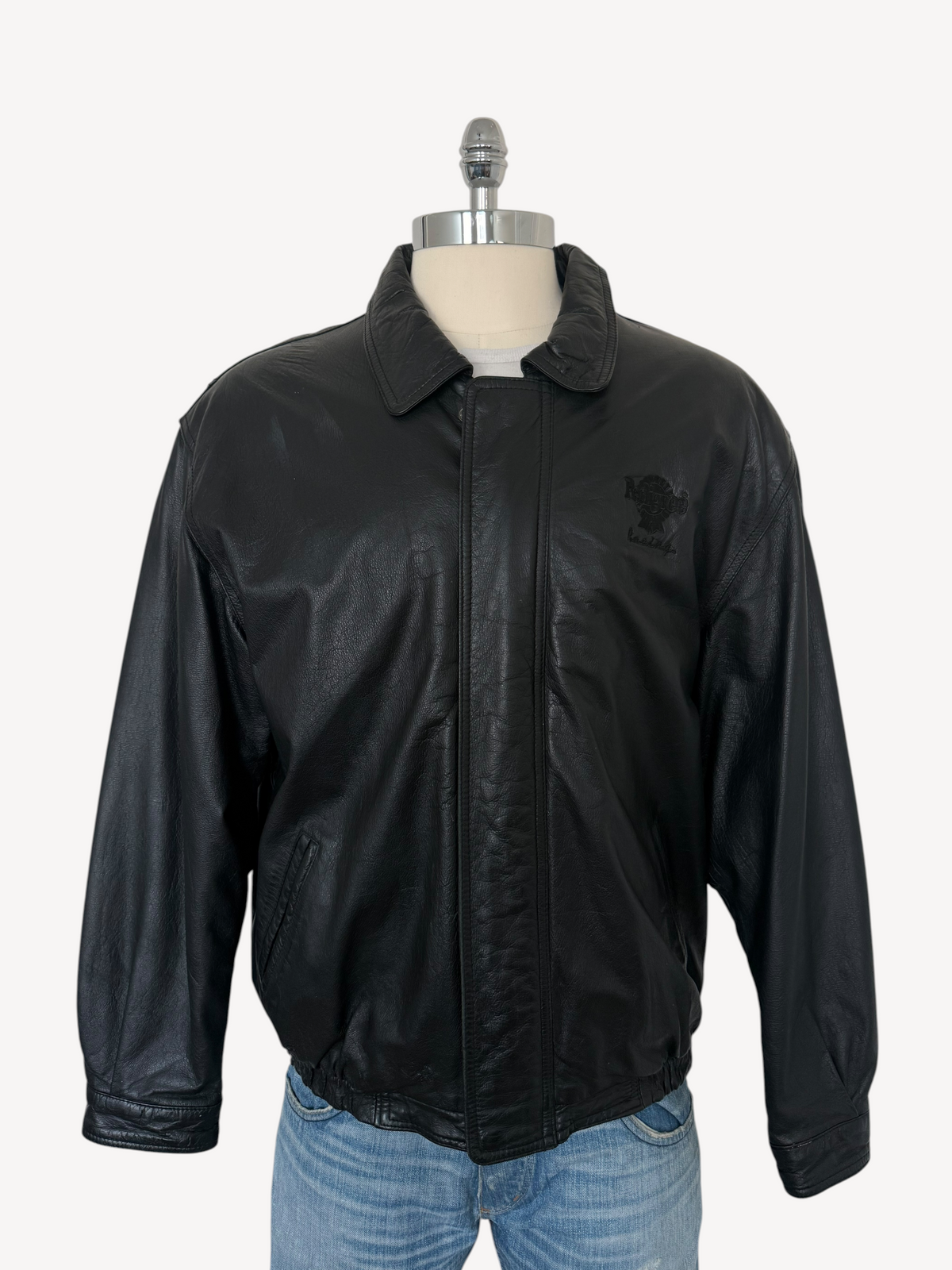 90s Gear for Sports Racing Leather Jacket (L)