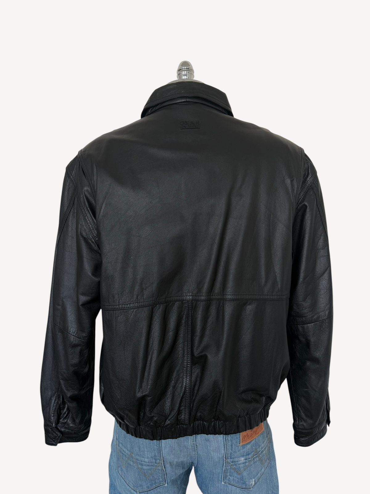 90s Gear for Sports Racing Leather Jacket (L)