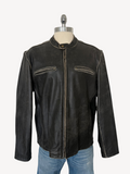 90s River Road Motorcycle Leather Jacket (XL)