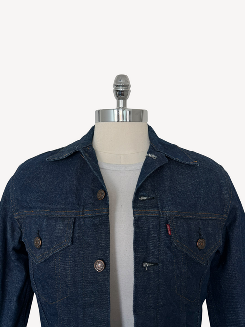 70s Levi's Type 3 Blanked Lined Denim Trucker Jacket 70505-0317 (M)