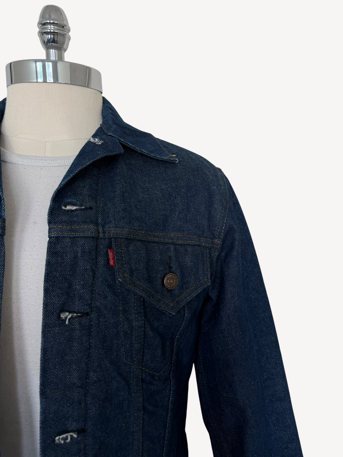 70s Levi's Type 3 Blanked Lined Denim Trucker Jacket 70505-0317 (M)