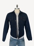 70s Levi's Type 3 Blanked Lined Denim Trucker Jacket 70505-0317 (M)