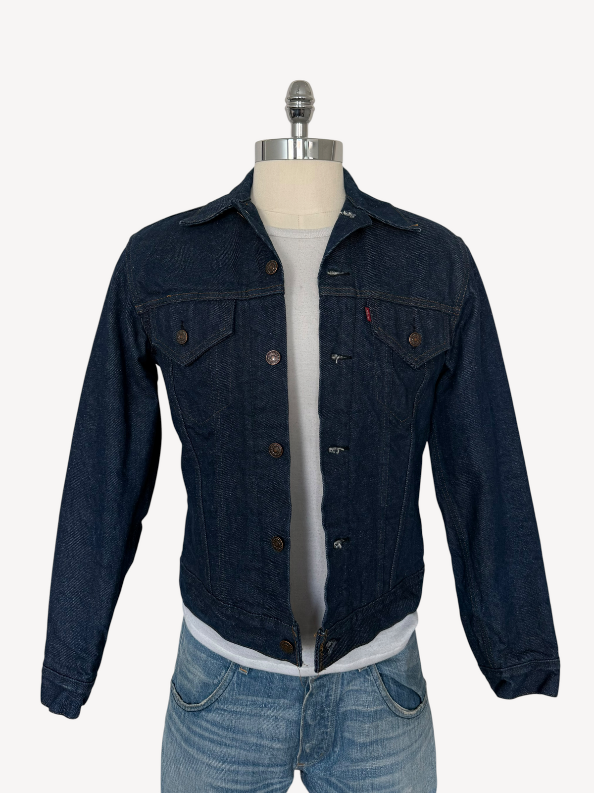 70s Levi's Type 3 Blanked Lined Denim Trucker Jacket 70505-0317 (M)