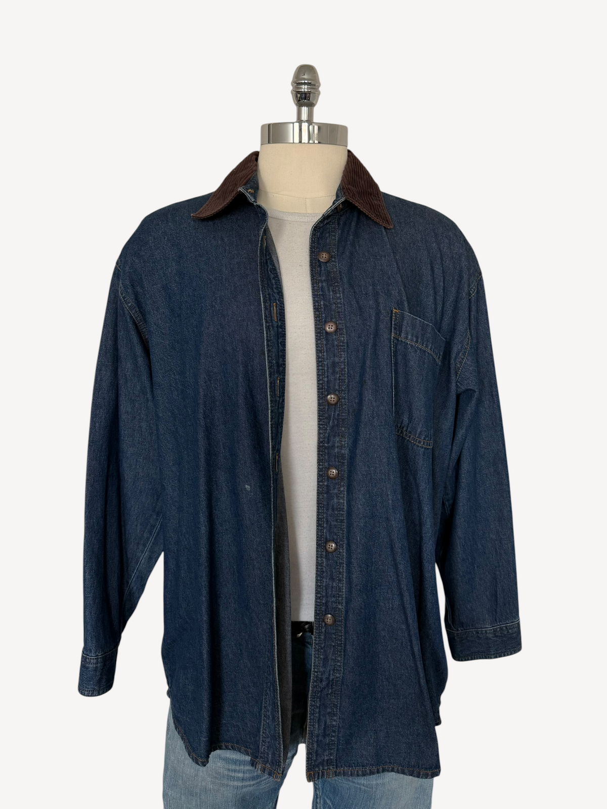 90s Carolina Blues Chore Denim Shacket (XL)