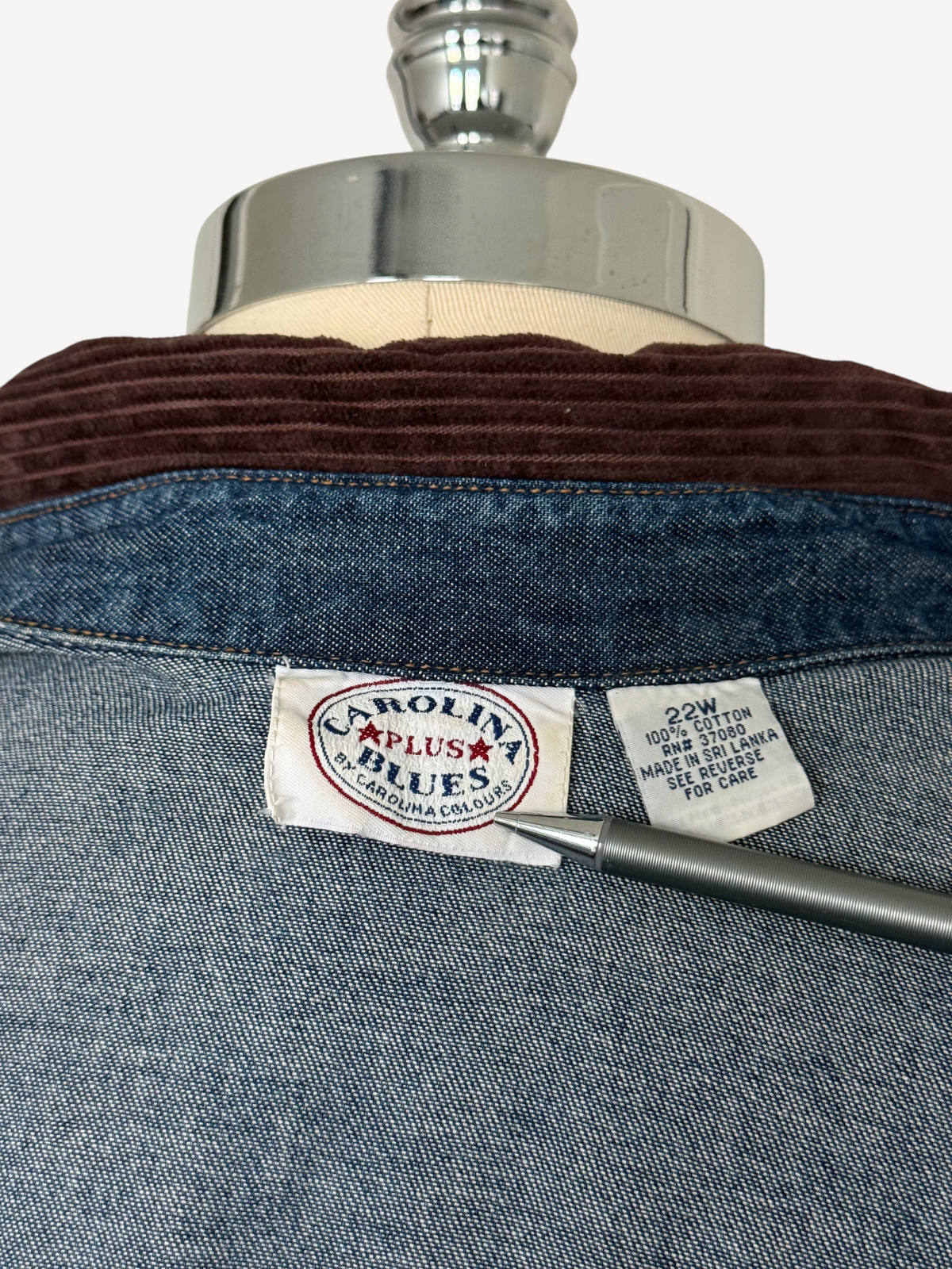 90s Carolina Blues Chore Denim Shacket (XL)