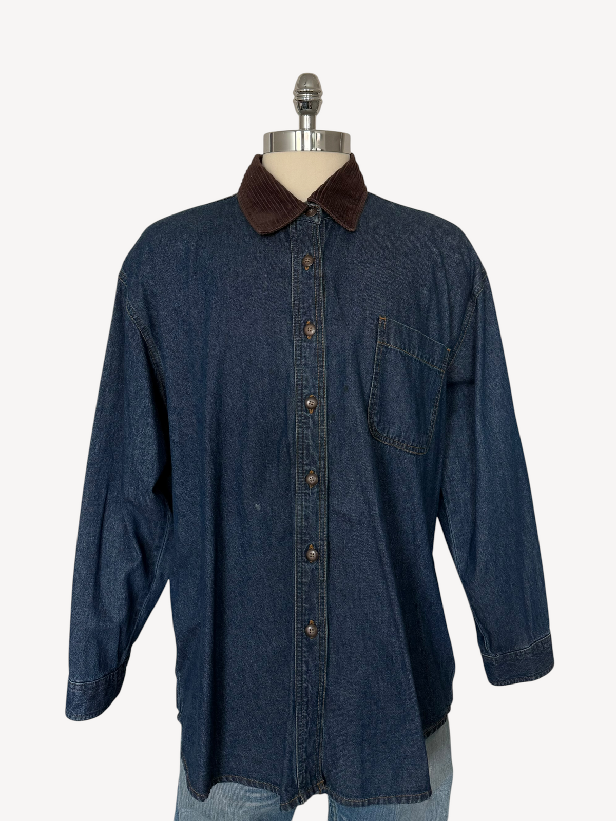 90s Carolina Blues Chore Denim Shacket (XL)