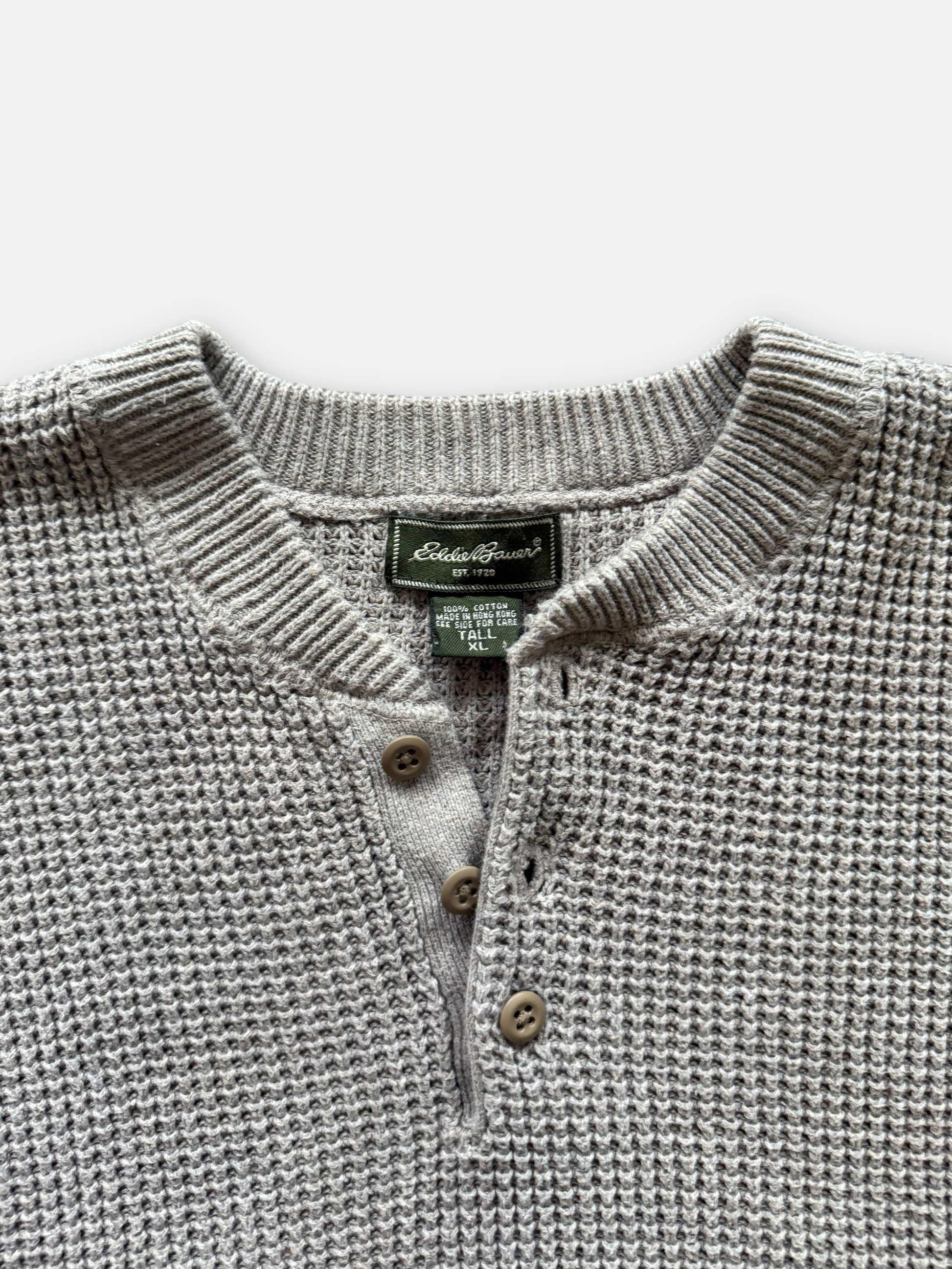 90s Eddie Bauer Henley Sweater (XXL)