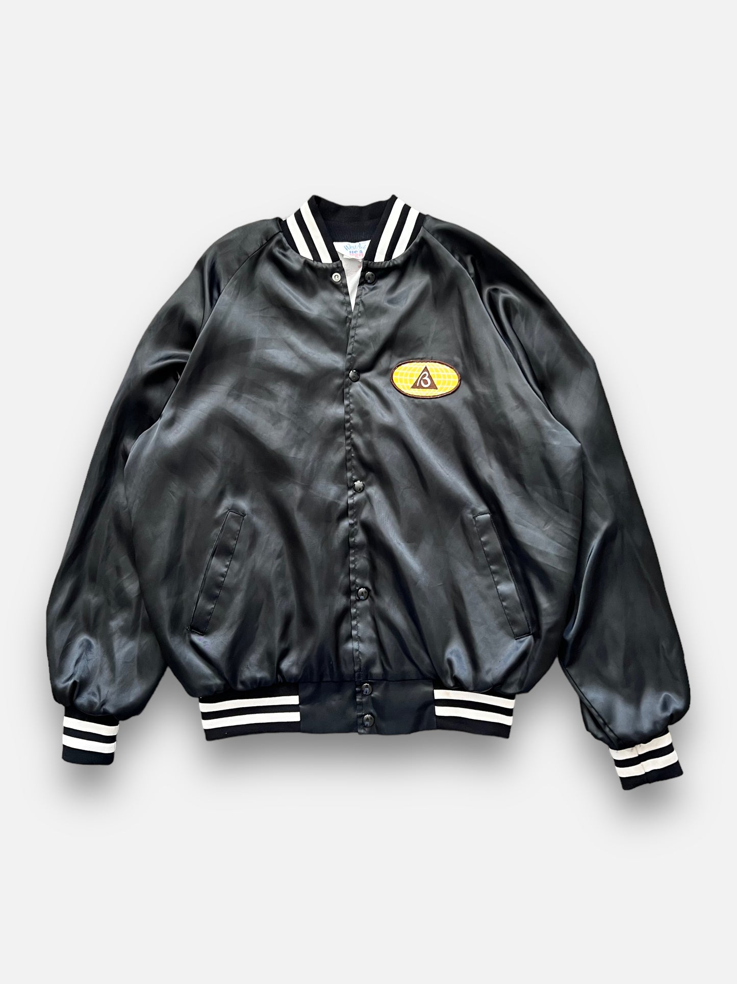 80s Black Nylon Jacket (L)