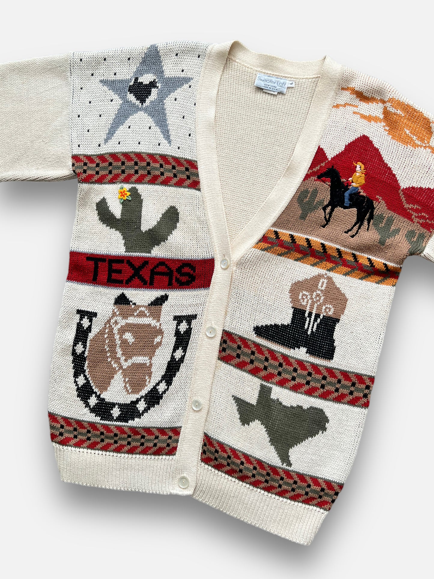 80s Texas Cowboy Cardigan (L)