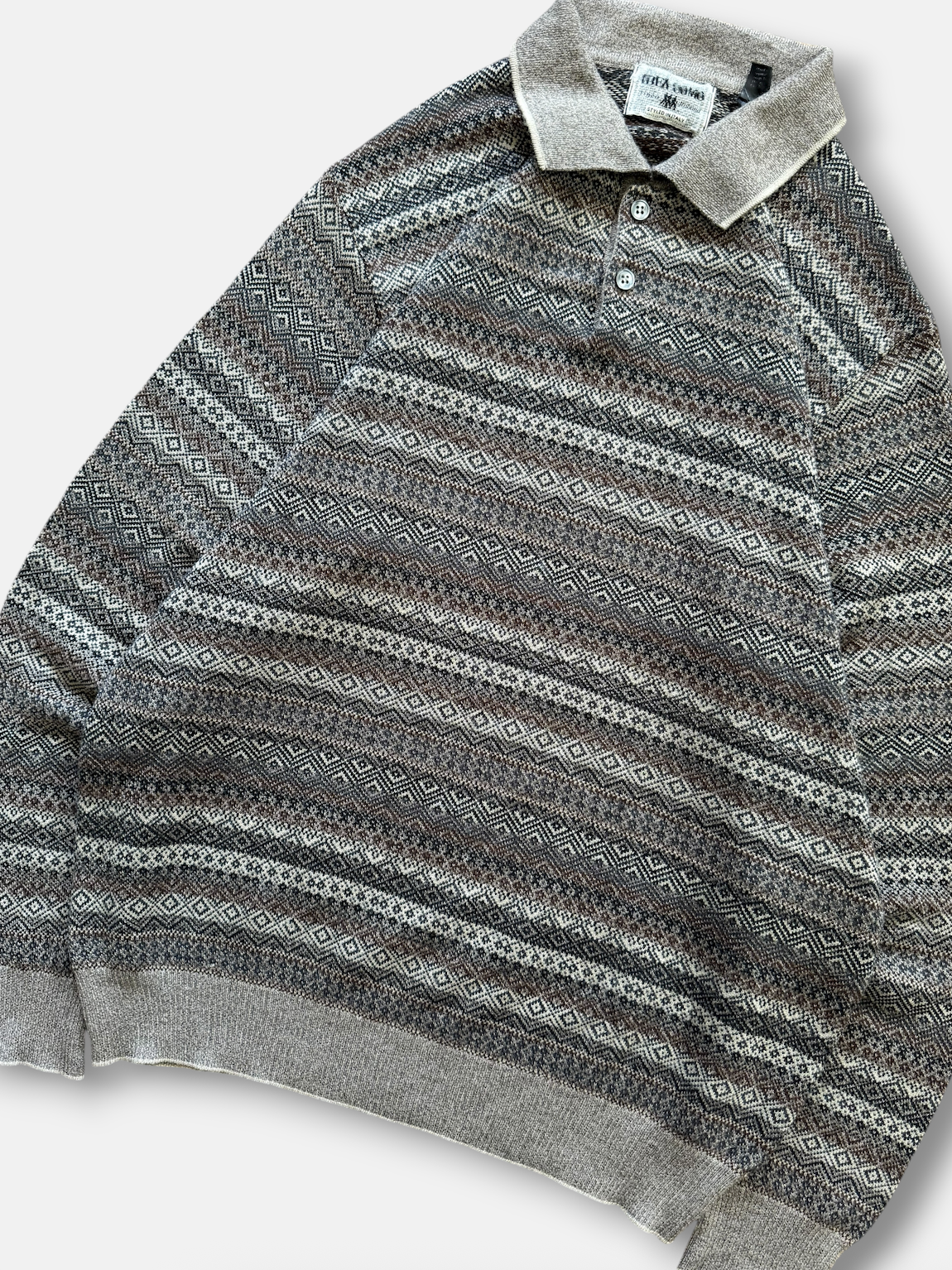 90s Ibea Uomo Henley Sweater (L)