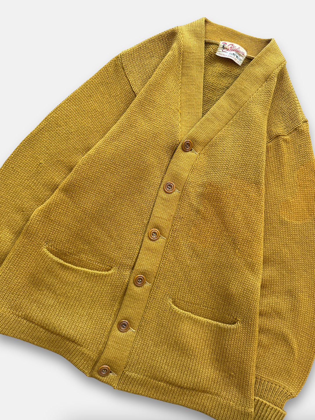 50s Stadium Shaker Wool Cardigan (M)